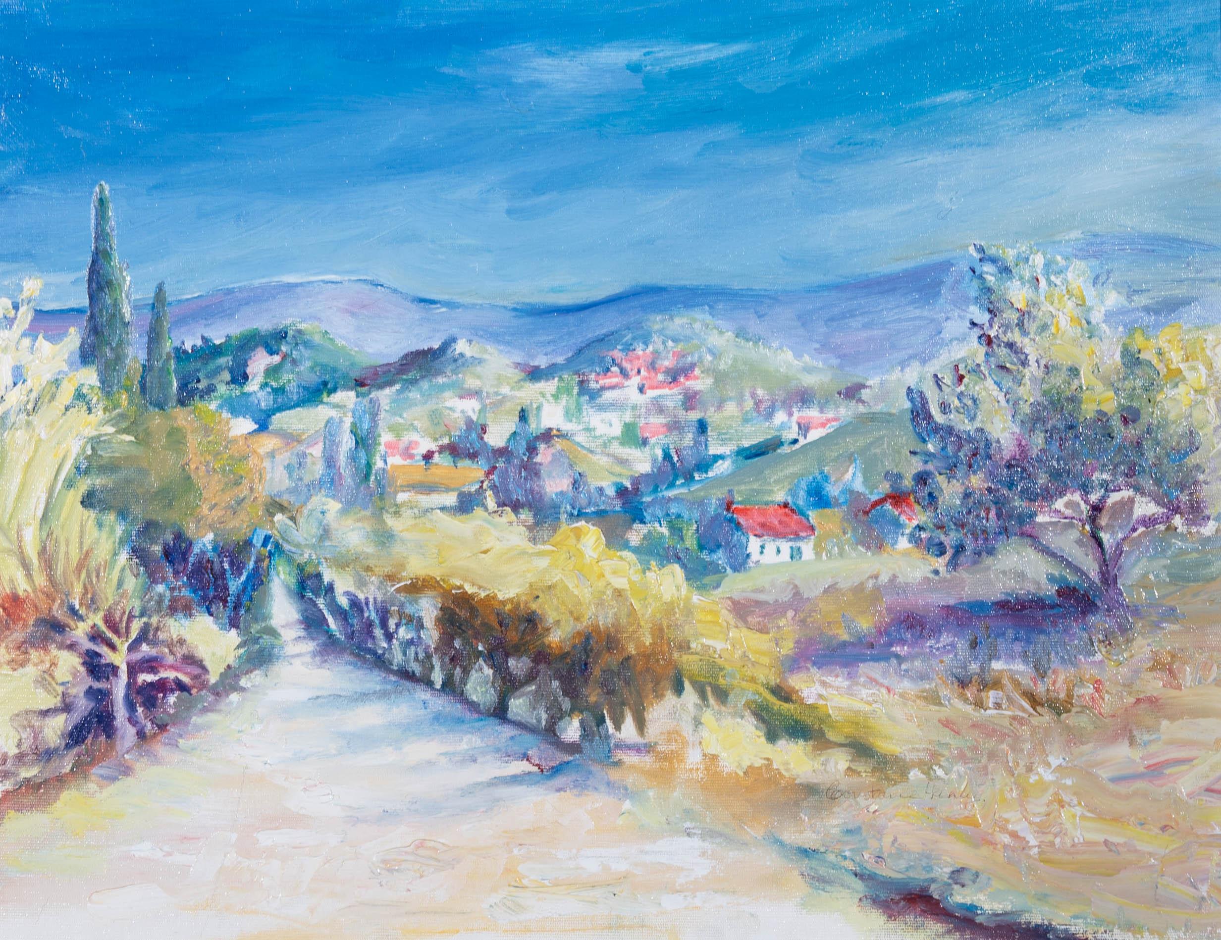 Constance Henry - Contemporary Oil, Summer In Tuscany For Sale 1