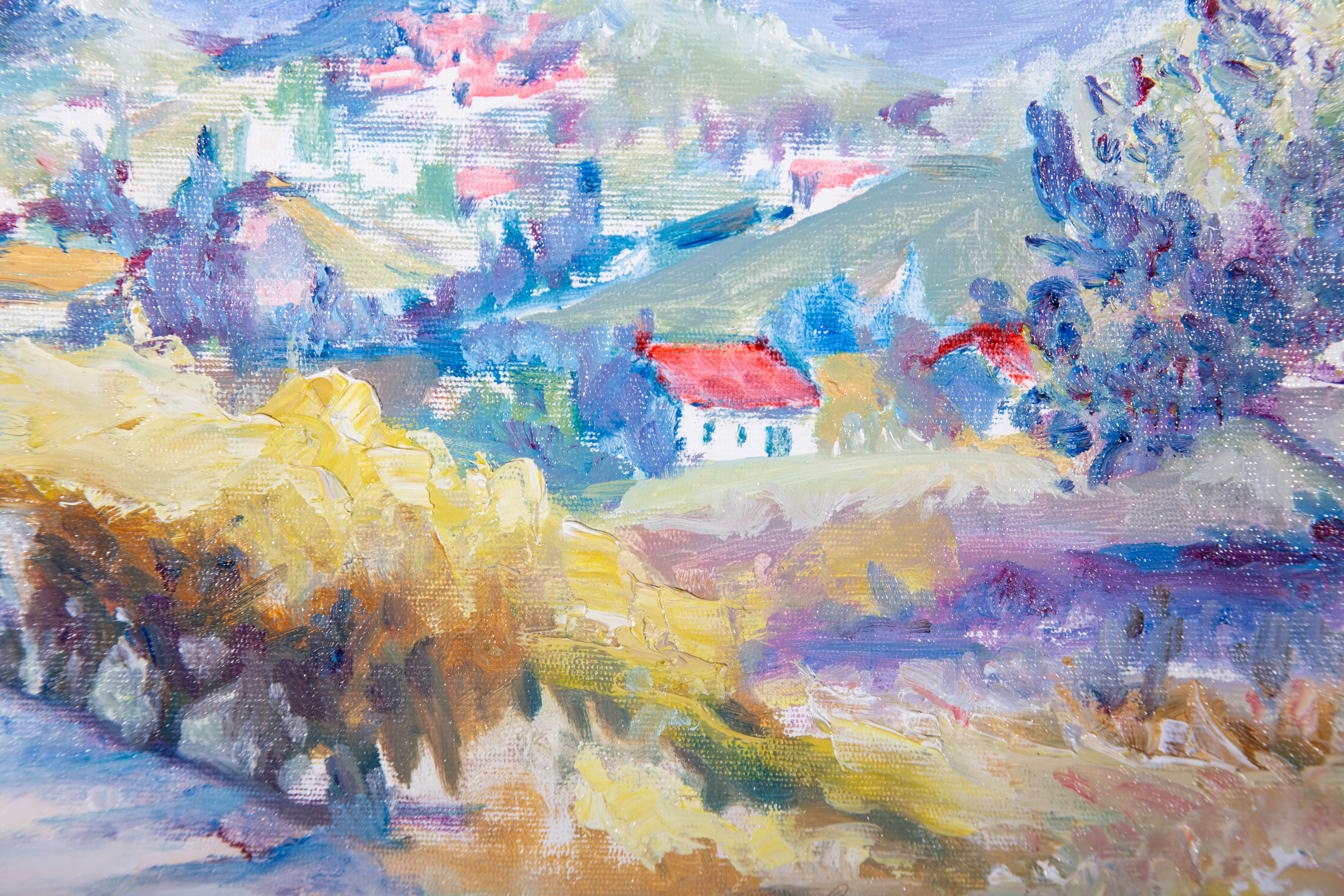 Constance Henry - Contemporary Oil, Summer In Tuscany For Sale 4