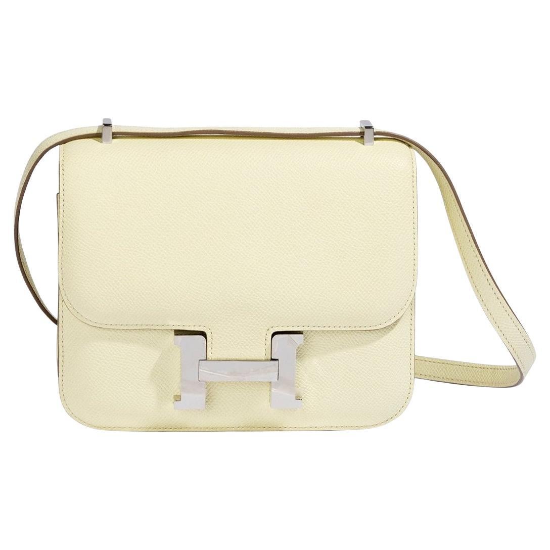 Hermes Constance Mini Jaune Milton Epsom PHW im Angebot bei 1stDibs