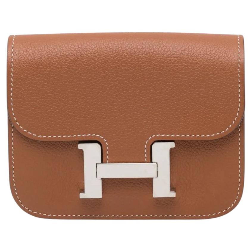 Portefeuille Constance Slim Quebracho Evercolor PHW en vente
