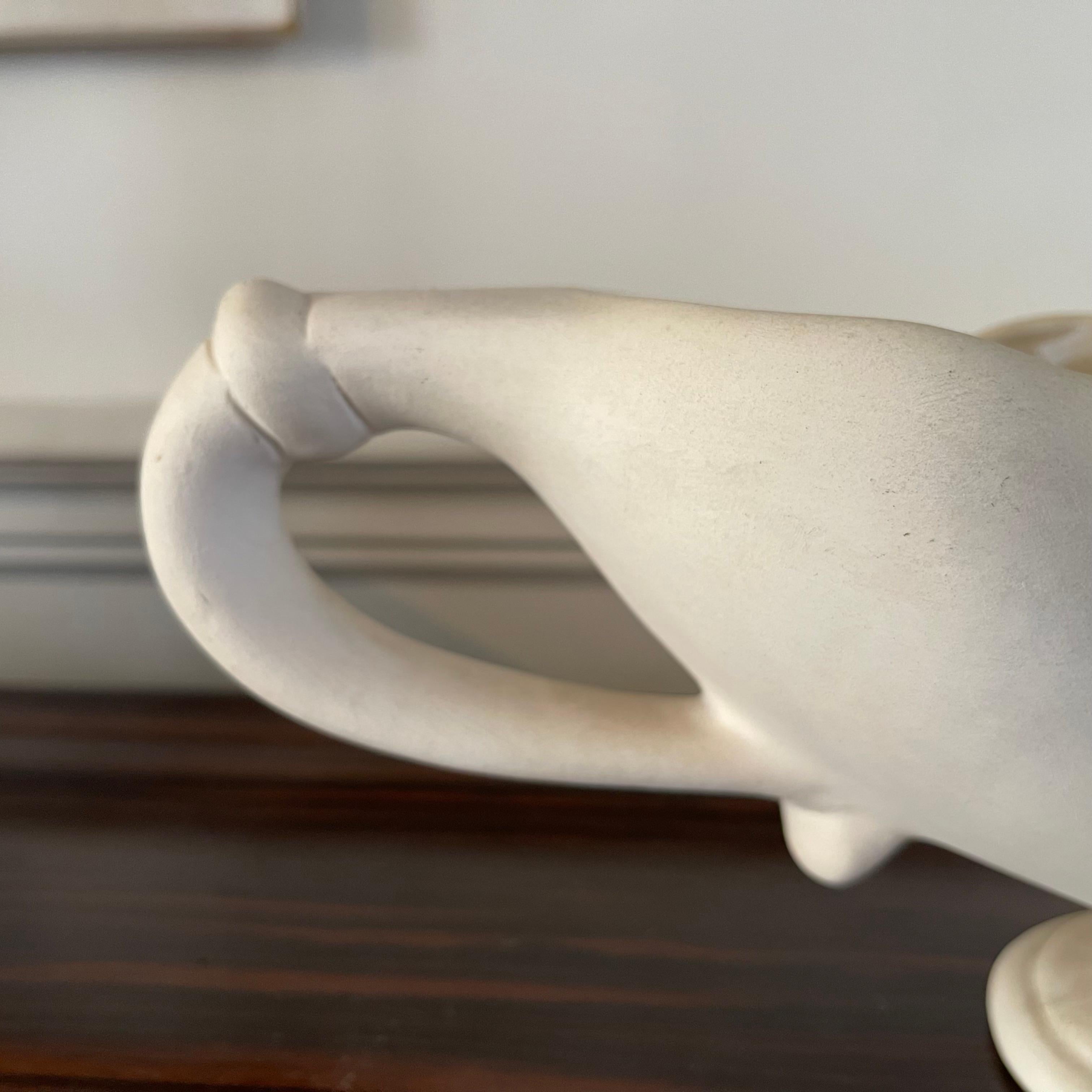 Art Deco Constance Spry for Fulham Pottery Scalloped Vase, circa 1930s