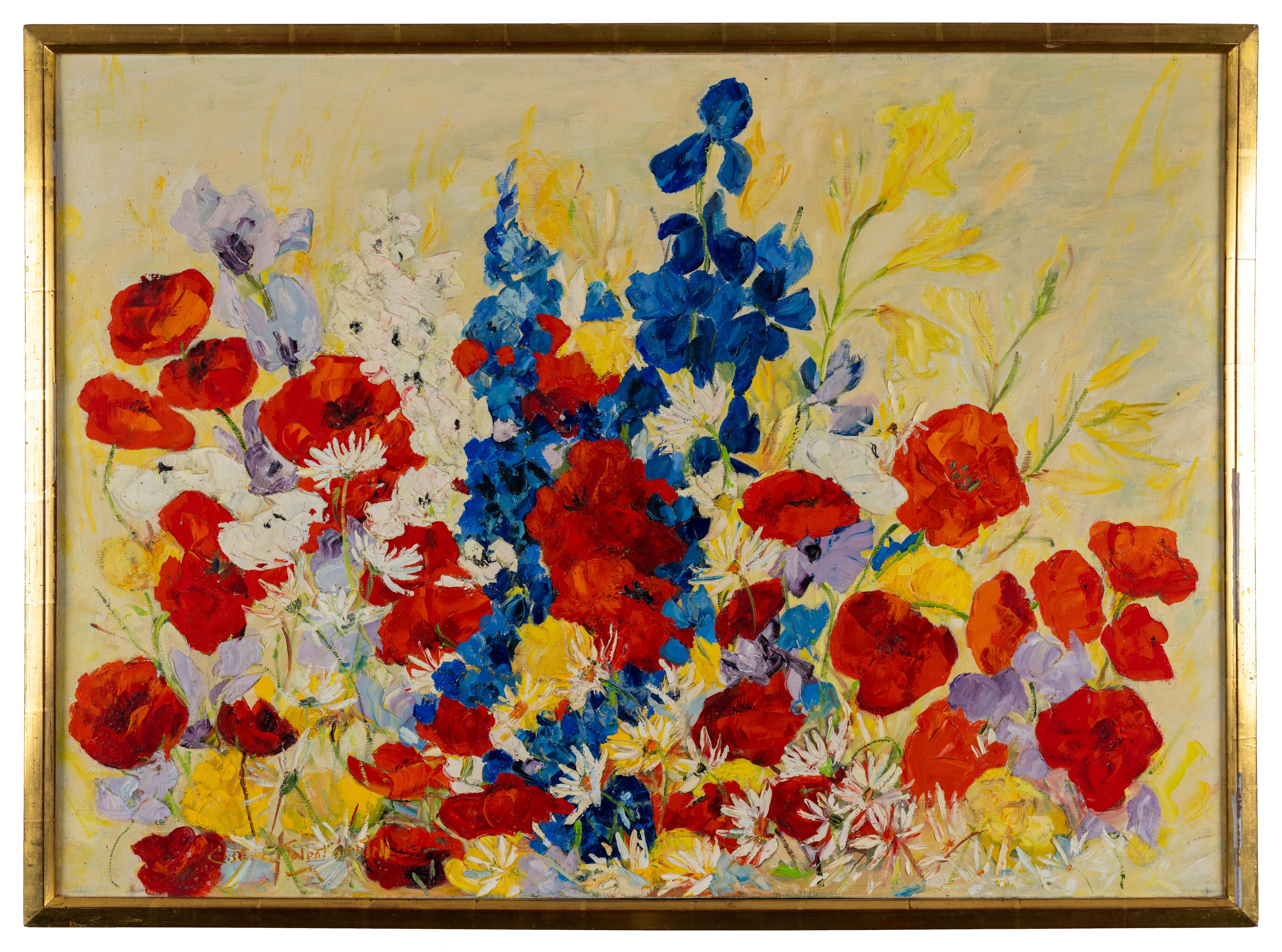 Still-Life Painting Constance Talbot Hertell - Colorful Bouquet