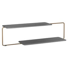 Constant Coffee or Cocktail Table Copper and Wood Flat Geometric Customizable