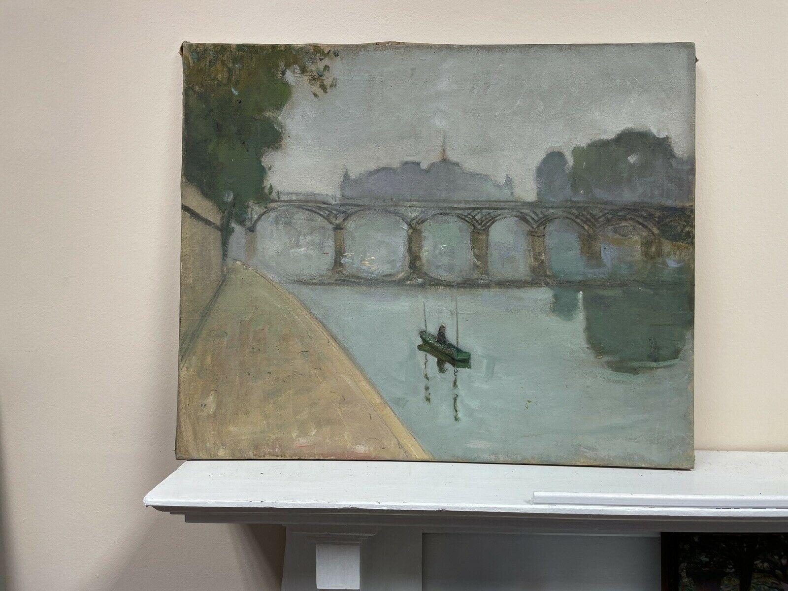 CONSTANT DORE (FRENCH 1883-1963) PONT AVEN SCHOOL OIL - THE RIVER SEINE PARIS - Painting by Constant Dore