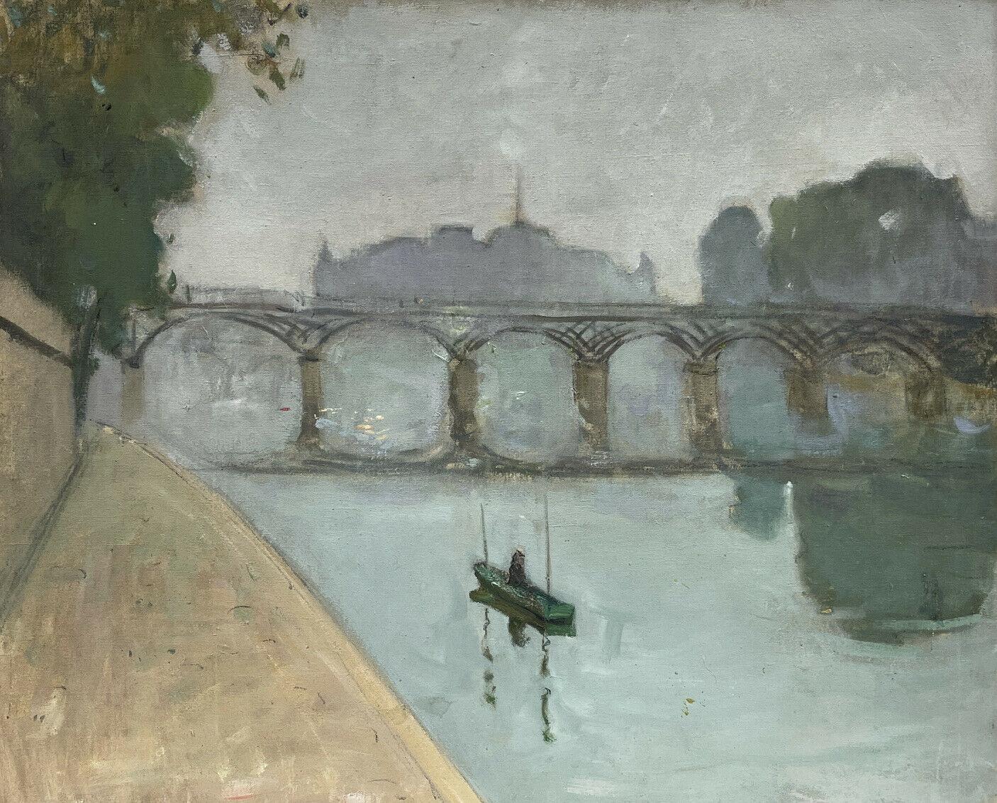 Constant Dore Landscape Painting - CONSTANT DORE (FRENCH 1883-1963) PONT AVEN SCHOOL OIL - THE RIVER SEINE PARIS