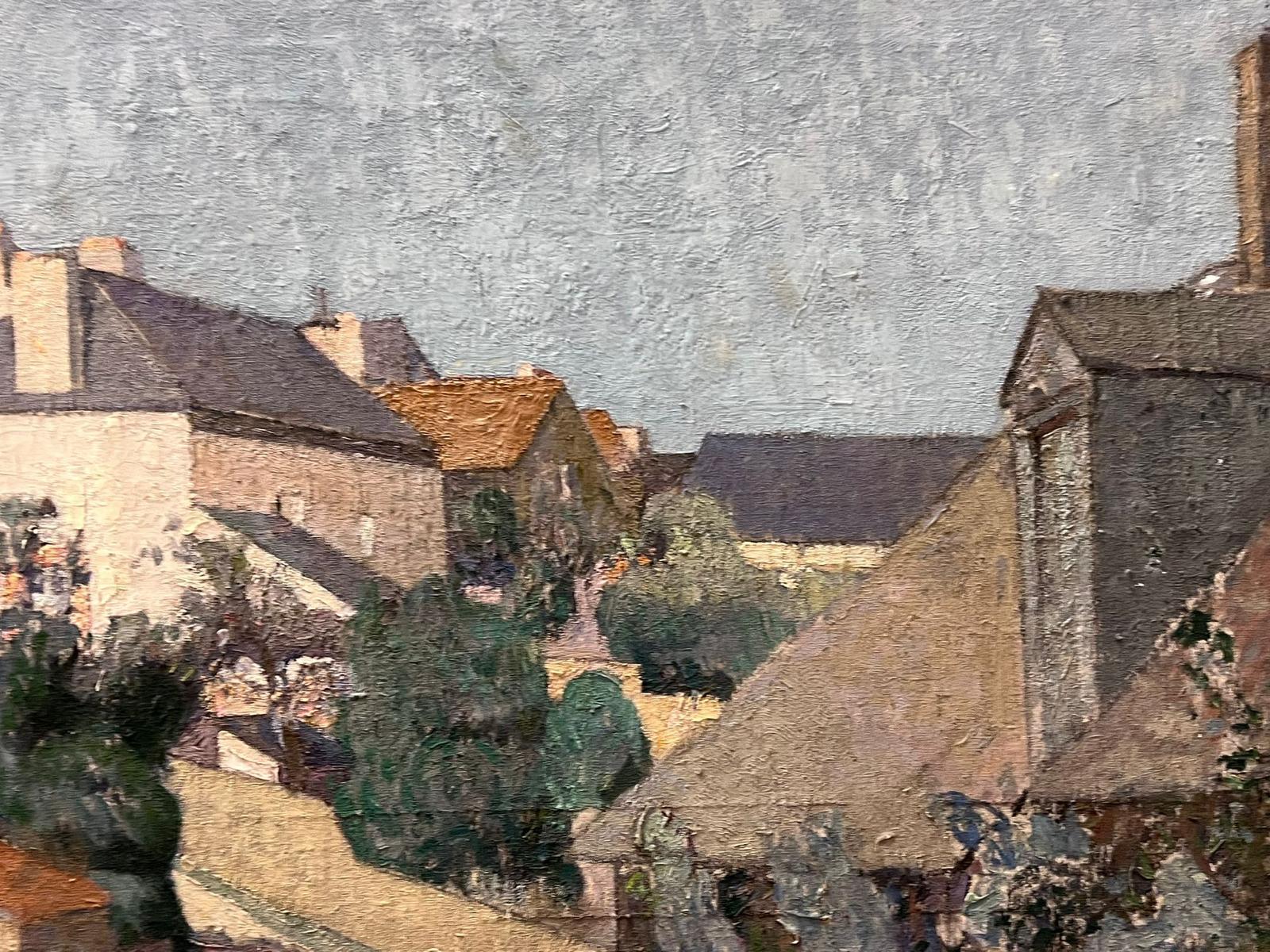 The Old Village
by Constant Dore (French 1883-1963)
signed 
oil on canvas, unframed
canvas: 38.5 x 51.5 inches
provenance: private collection, France
condition: one can see the old wooden stretcher bars indenting to the front, creating lines across