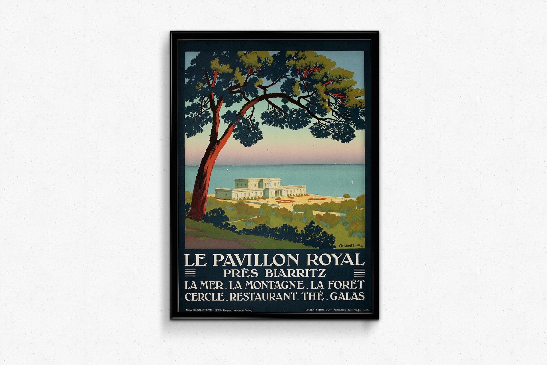 CIRCA 1920 Plakat von Constant Duval - Pavillon Royal- Biarritz im Angebot 3