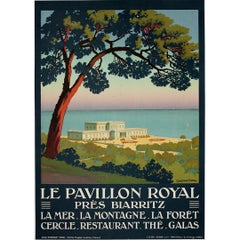 Circa 1920 poster by Constant Duval - Pavillon Royal— Biarritz