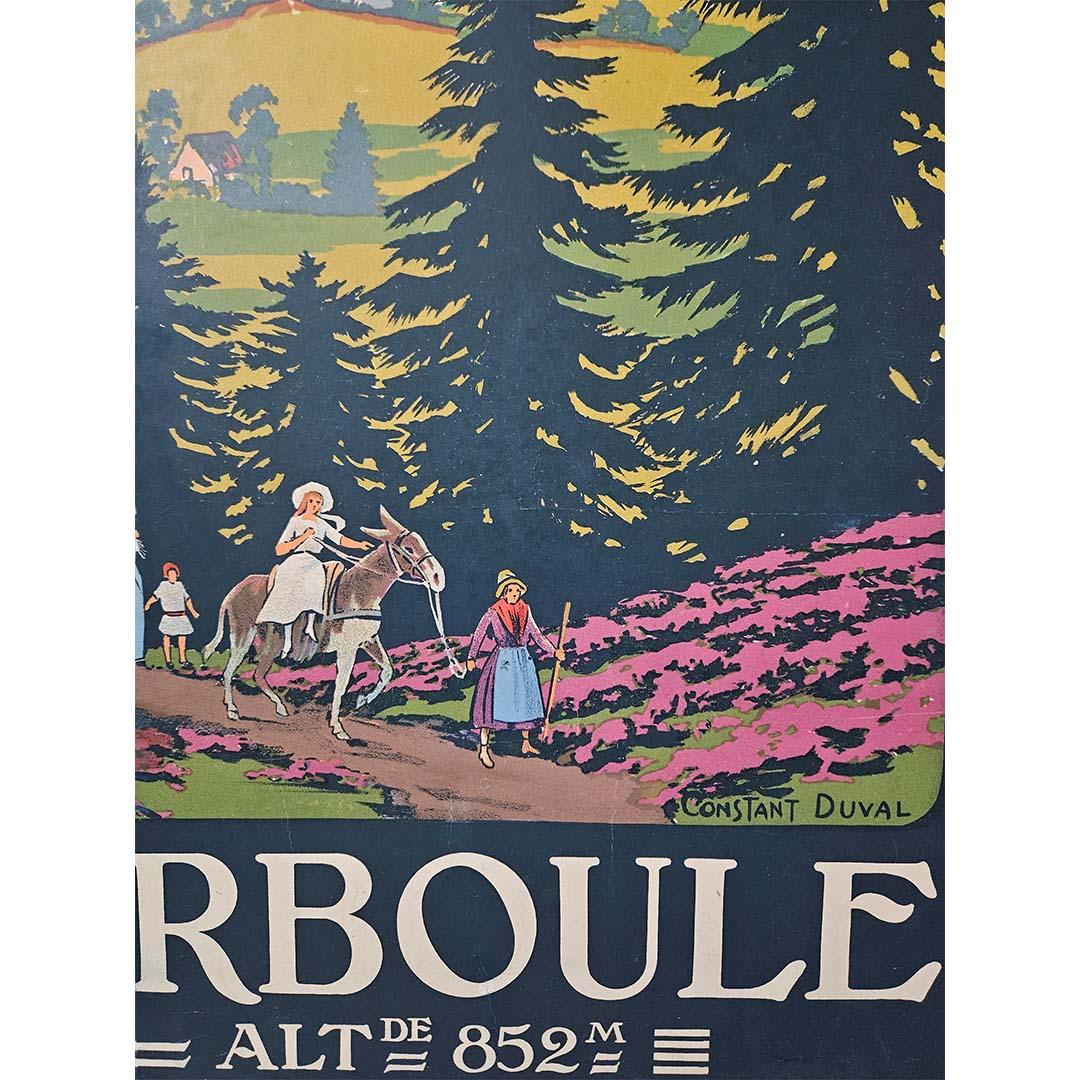Constant Duval's original poster for the Chemins de fer d'Orléans La Bourboule For Sale 1