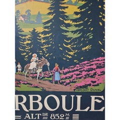 Constant Duval's original poster for the Chemins de fer d'Orléans La Bourboule