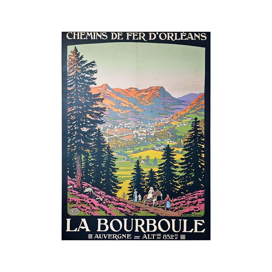 Constant Duval's original poster for the Chemins de fer d'Orléans La Bourboule For Sale 4