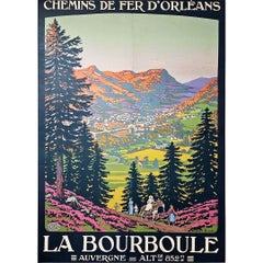 Constant Duval's original poster for the Chemins de fer d'Orléans La Bourboule