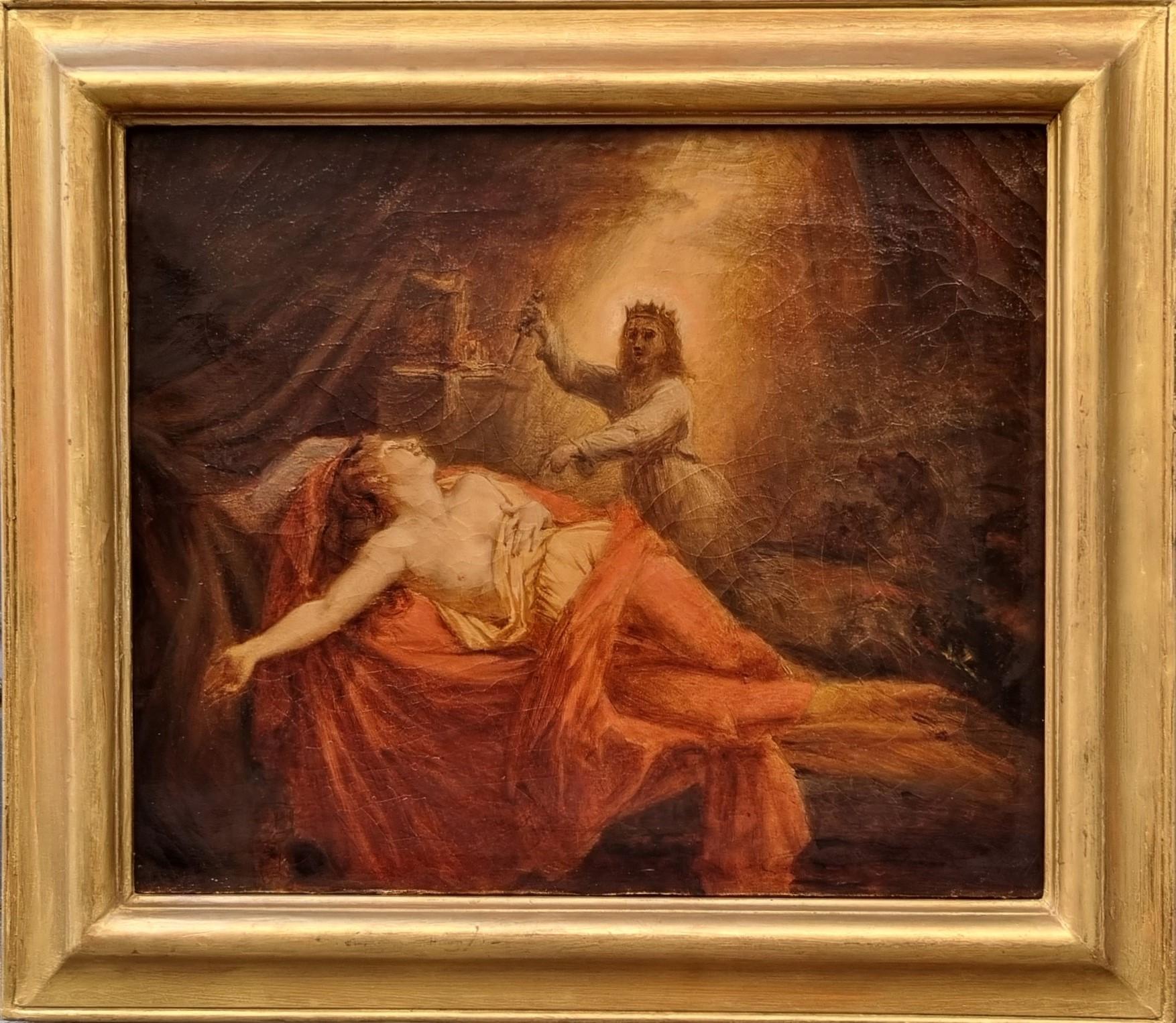 Pittura francese 19° Constant SMITH Athalie dream Teatro francese 17° RACINE - Painting di Constant Félix SMITH