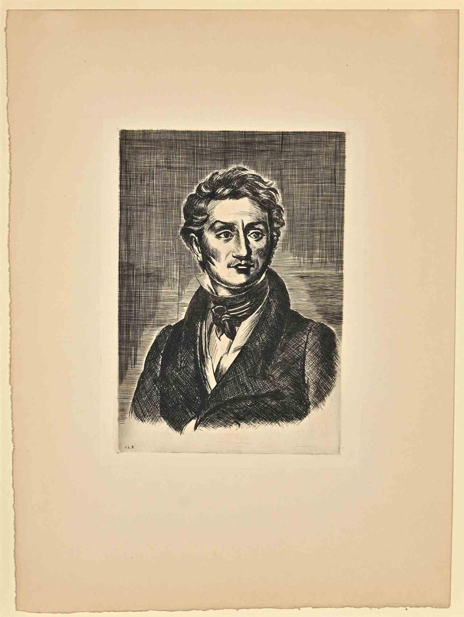 Portrait Of Charles Nodier is an Etching realized by Constant Le Breton in the early 20th Century.

Good conditions.

Monogrammed on plate.

The artwork is depicted through soft short strokes with mastery.