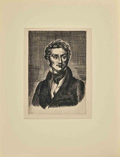 Charles Nodier - Etching by Constant Le Breton - Early 20th Century