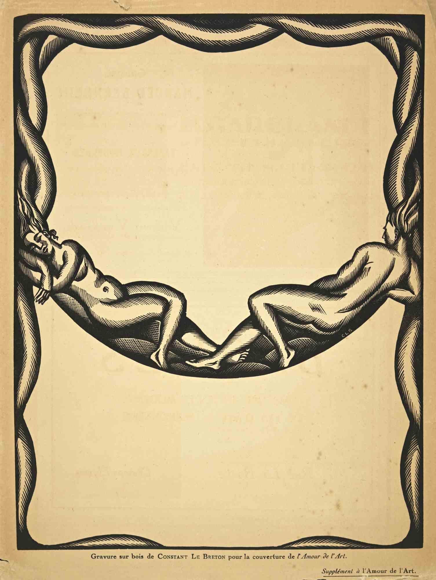 L'Amour de l'Art – Holzschnitt von Constant Le Breton – 1930er Jahre