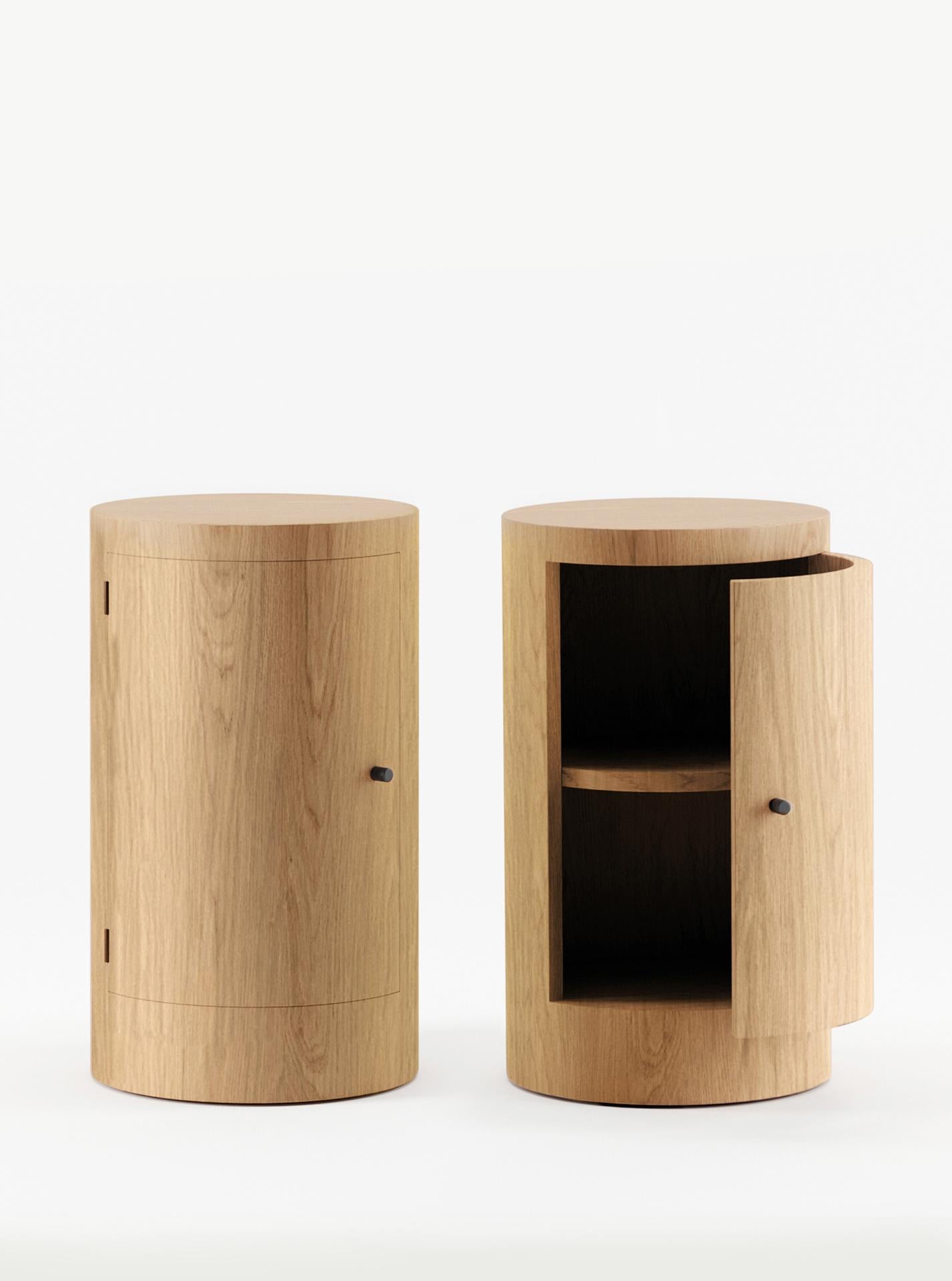 Contemporary Constant Night Stand in Oak Wood by Master for Lemon