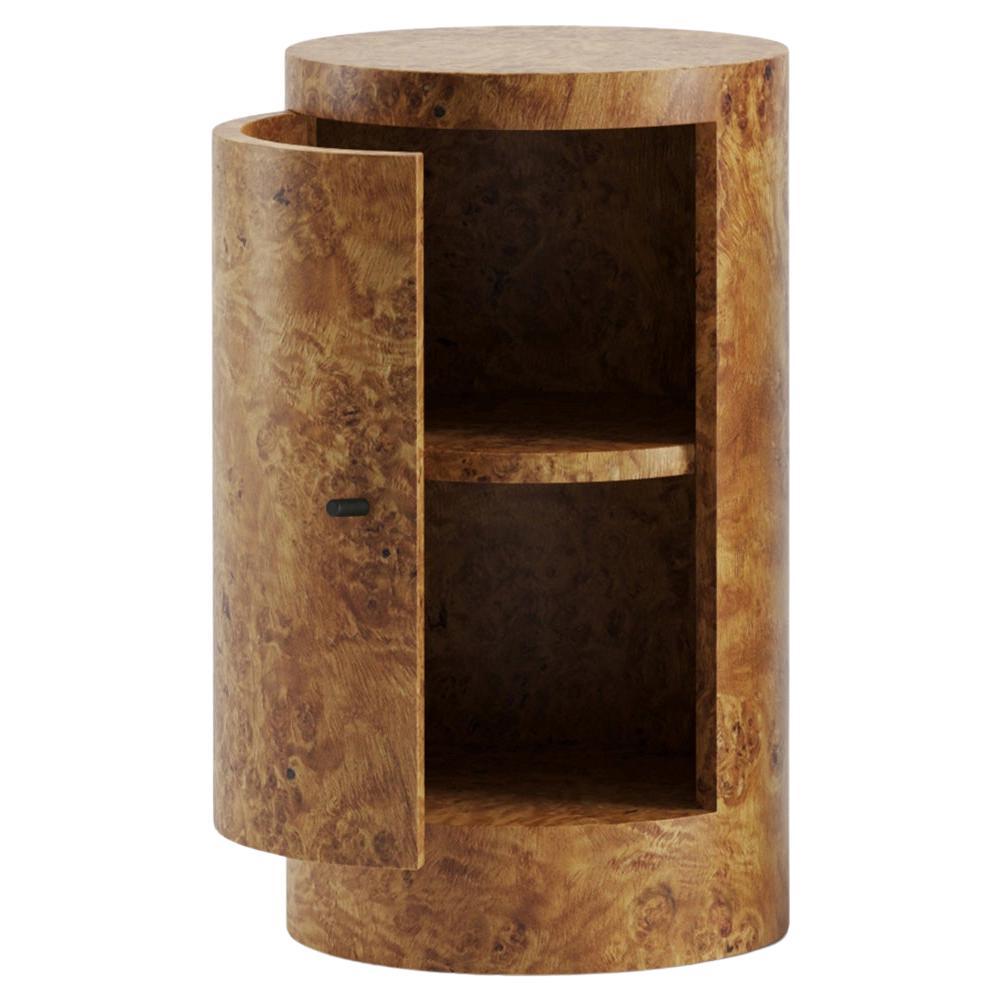 Mesilla de noche Constant Mueble izquierdo en madera de álamo Burl by Lemon en venta