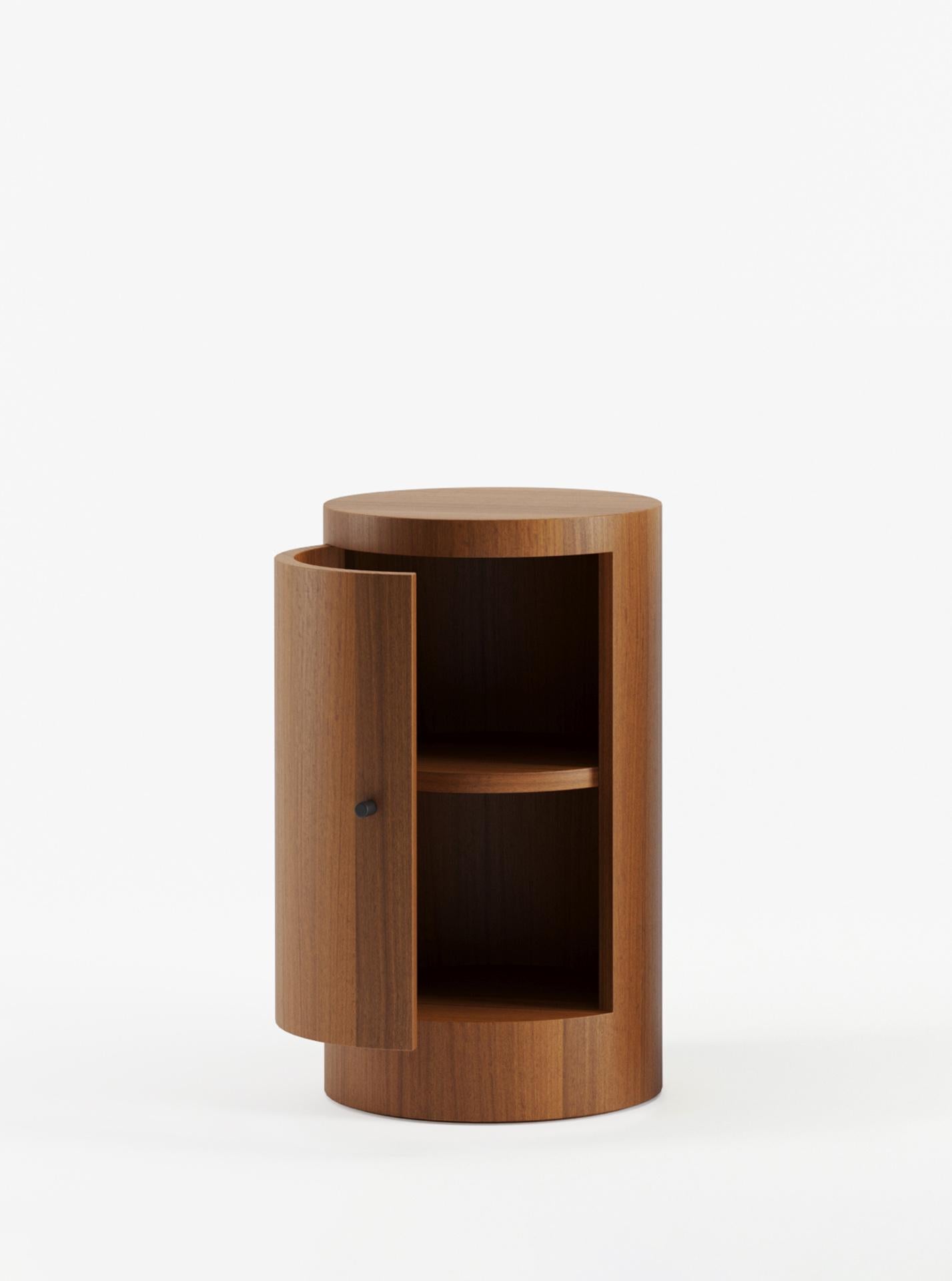 South African Constant Night Stand Single Left unit in Iroko Wood by Lemon For Sale