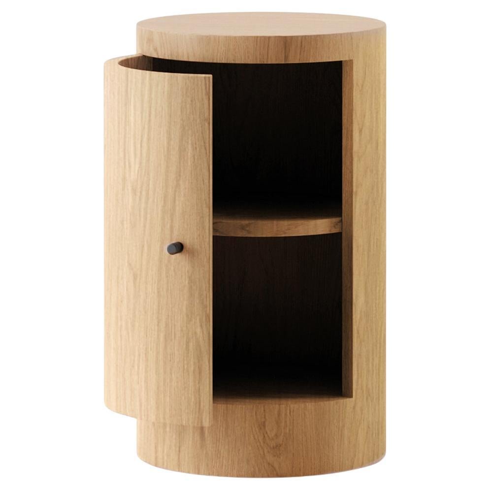 Constant Night Stand Single Left Unit in Oak Wood by Lemon
