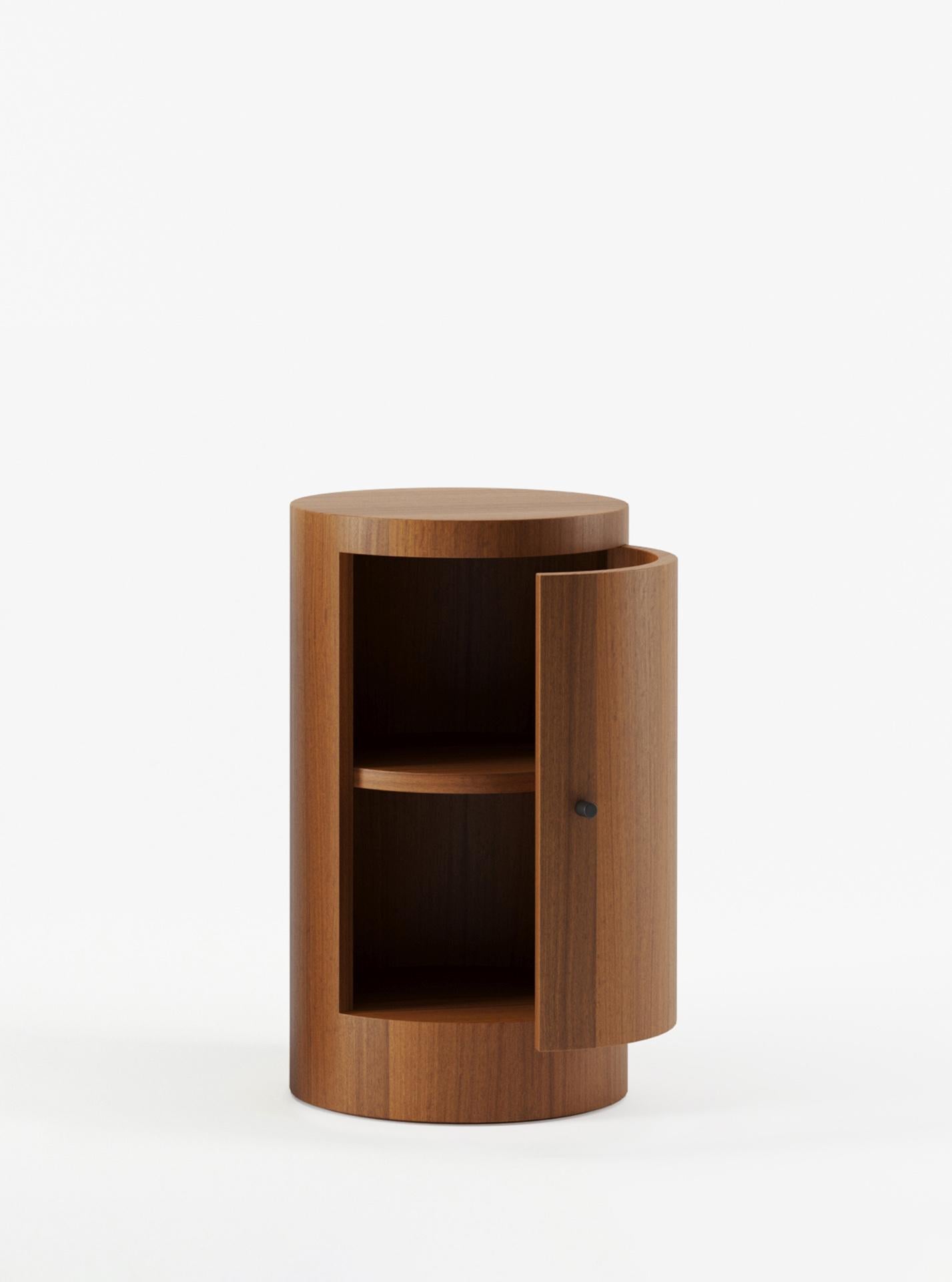 South African Constant Night Stand Single Right unit in Iroko Wood by Lemon For Sale