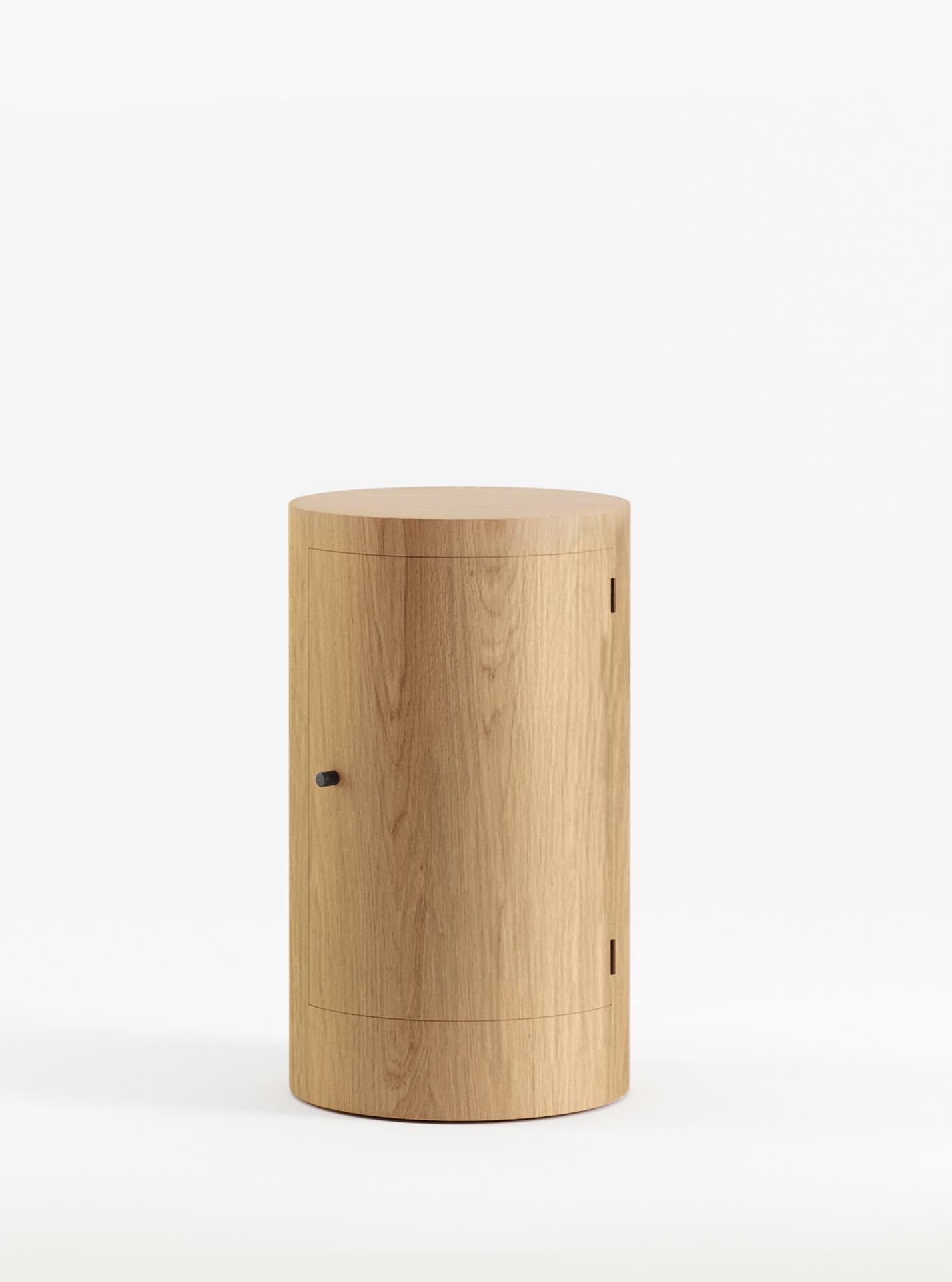 Minimalist Constant Night Stand Single Right Unit in Oak Wood by  Lemon For Sale