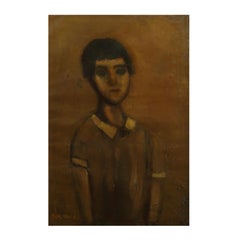 Expressionist portrait painting of Permeke's daughter