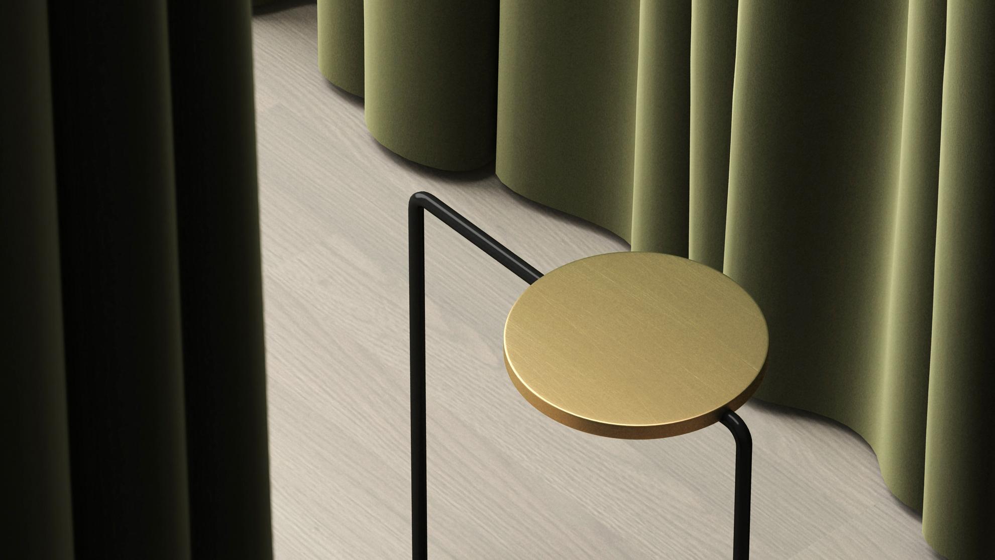 Chinese Constant Side Table Brass by Frank Chou