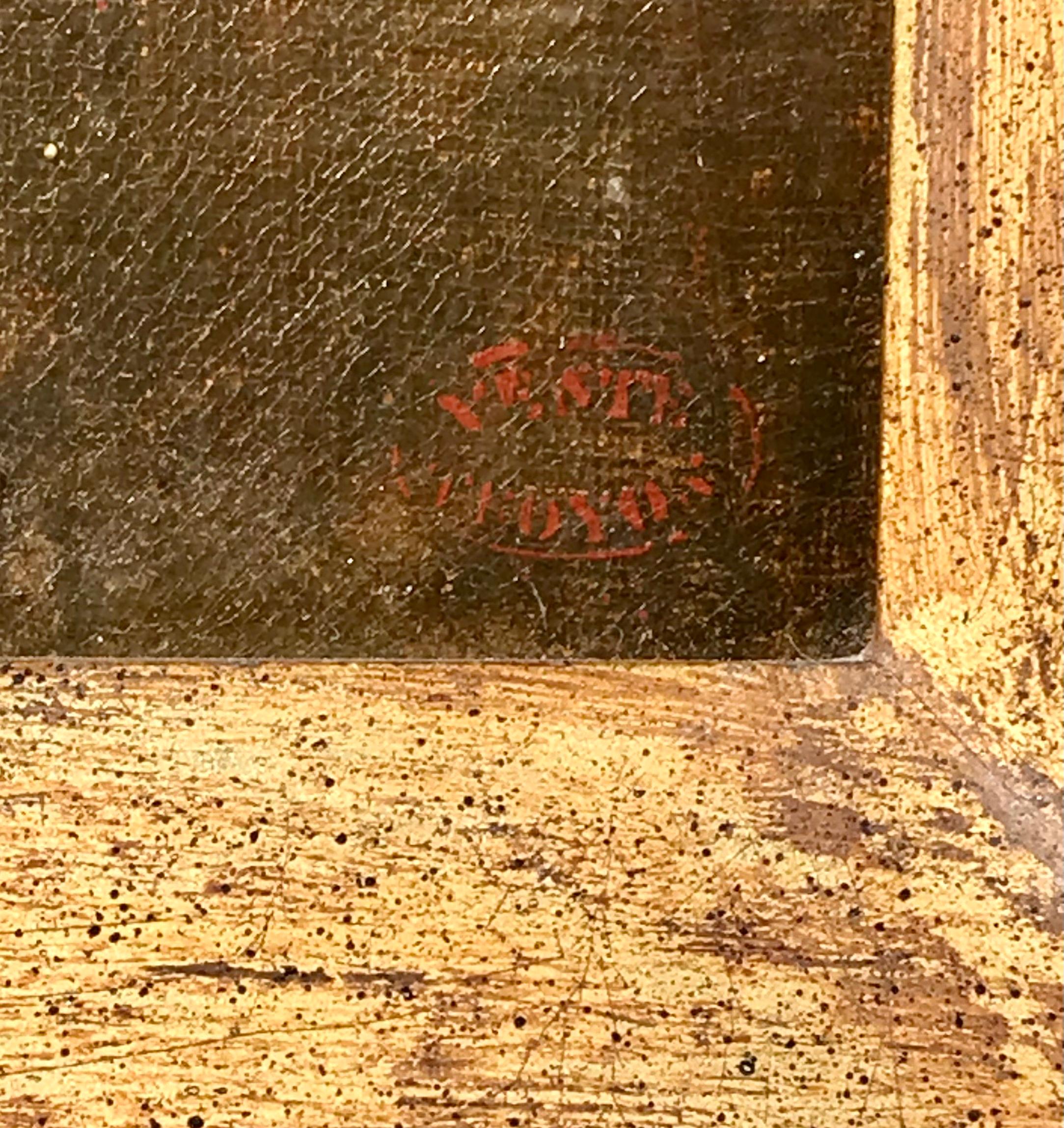 Cache En Prairie - Painting Scuola di Barbizon di Constant Troyon