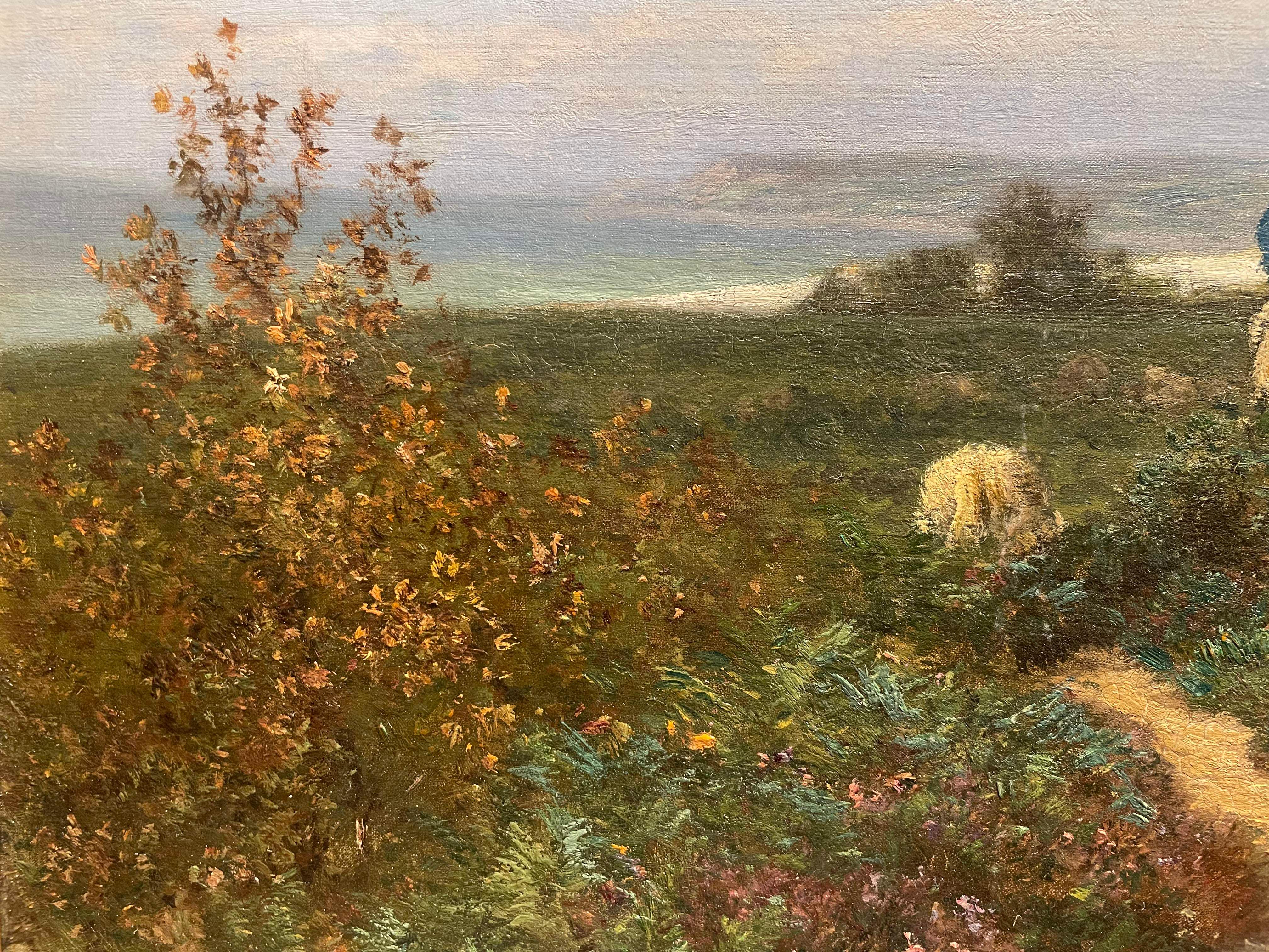 Le Berger et la Mer (El pastor y el mar), Paisaje francés del siglo XIX en venta 5