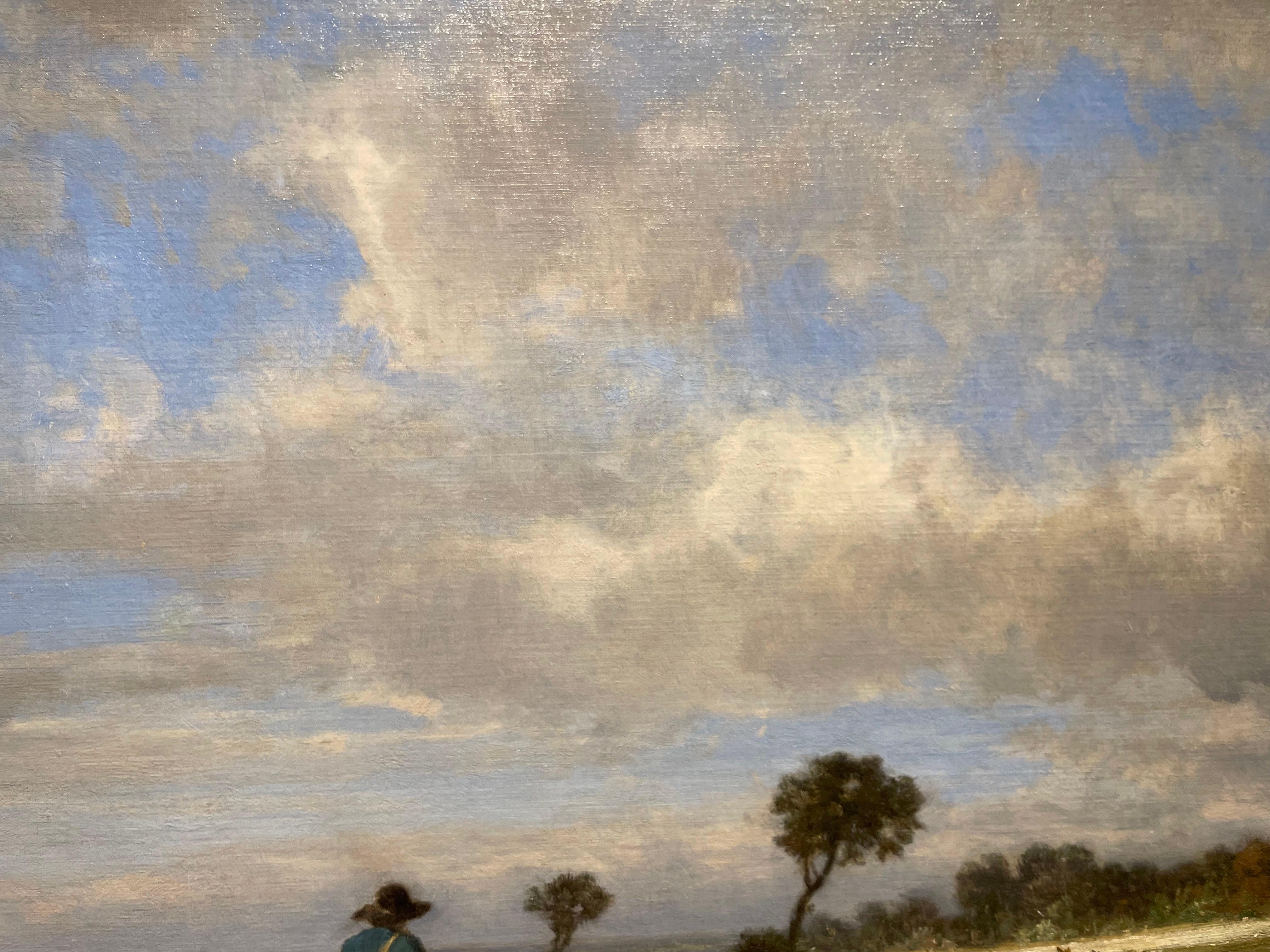 Le Berger et la Mer (El pastor y el mar), Paisaje francés del siglo XIX en venta 7