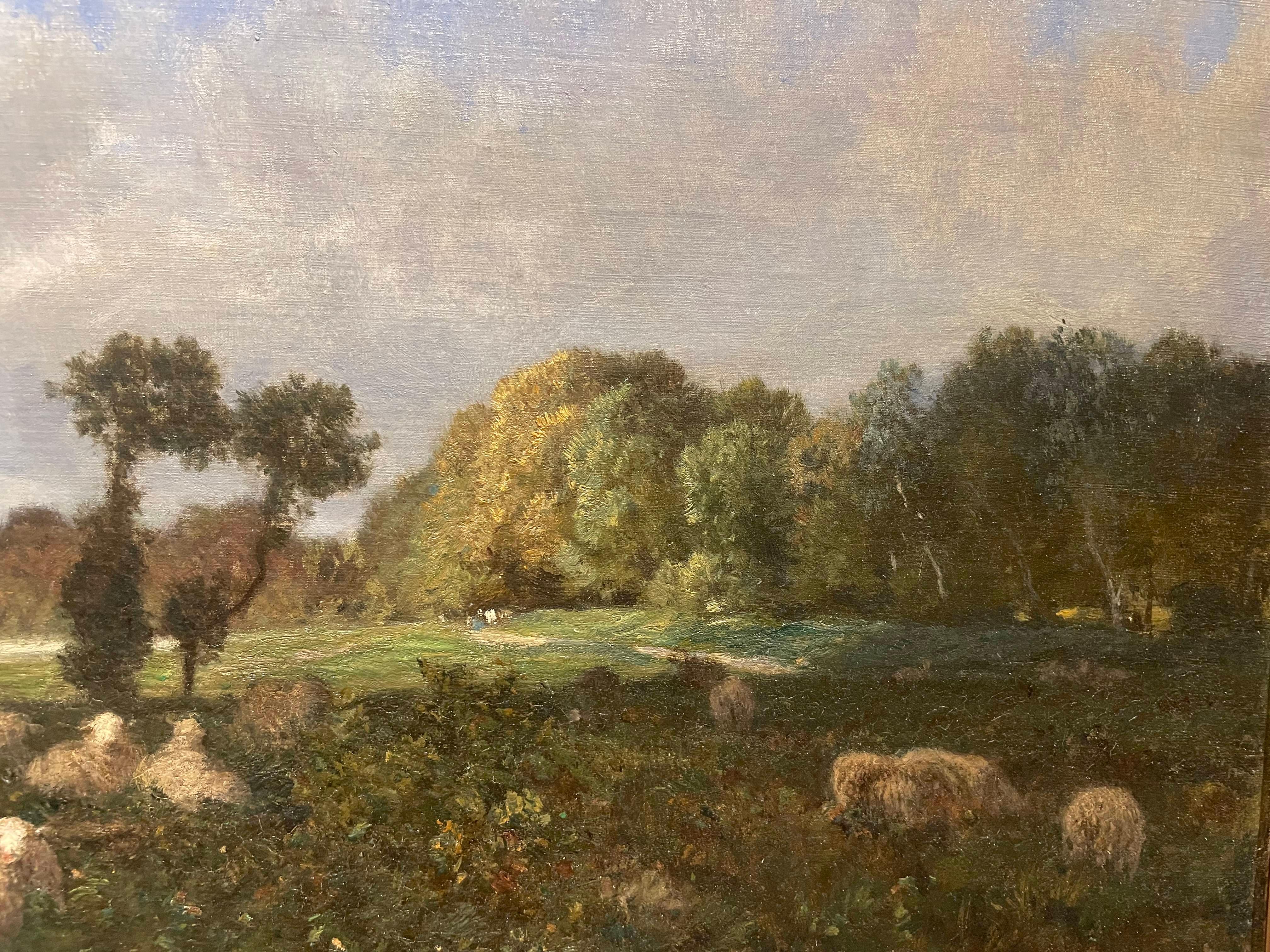 Le Berger et la Mer (El pastor y el mar), Paisaje francés del siglo XIX en venta 9