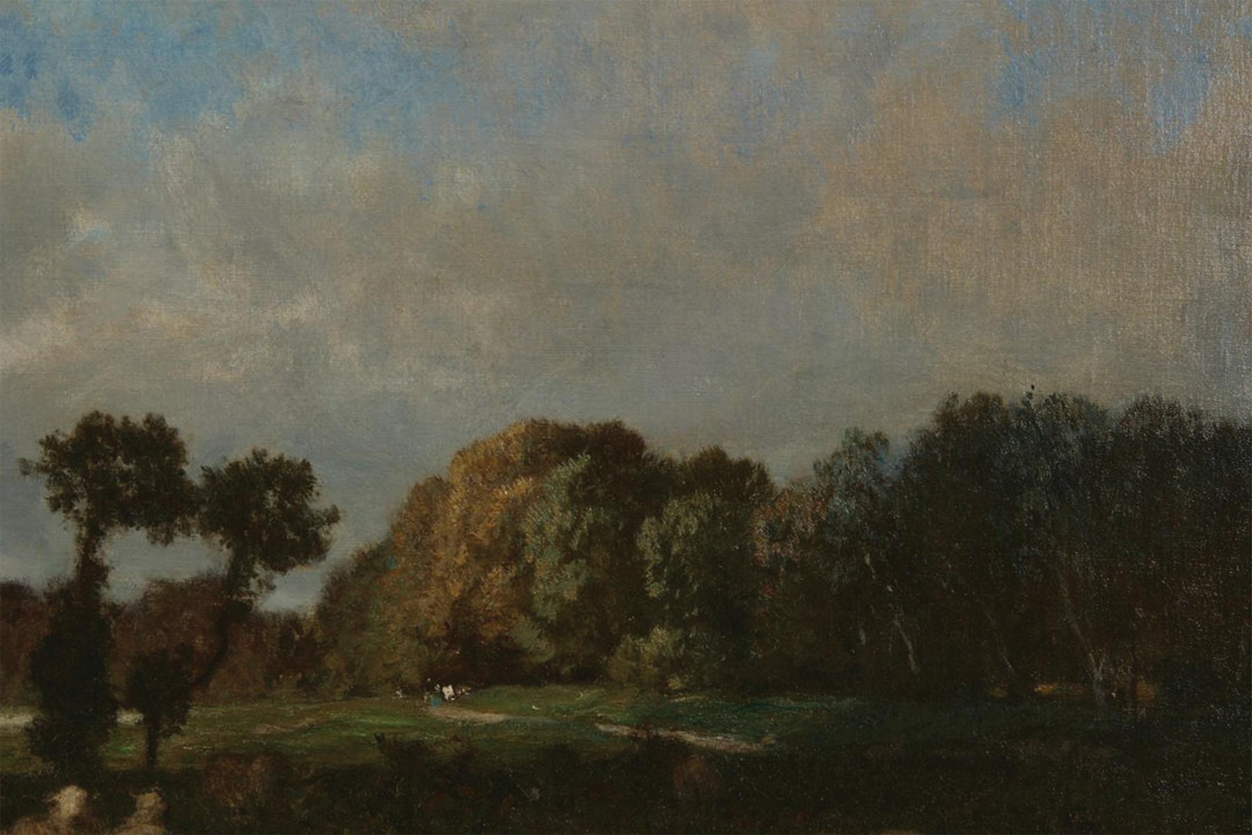 Le Berger et la Mer (El pastor y el mar), Paisaje francés del siglo XIX en venta 1