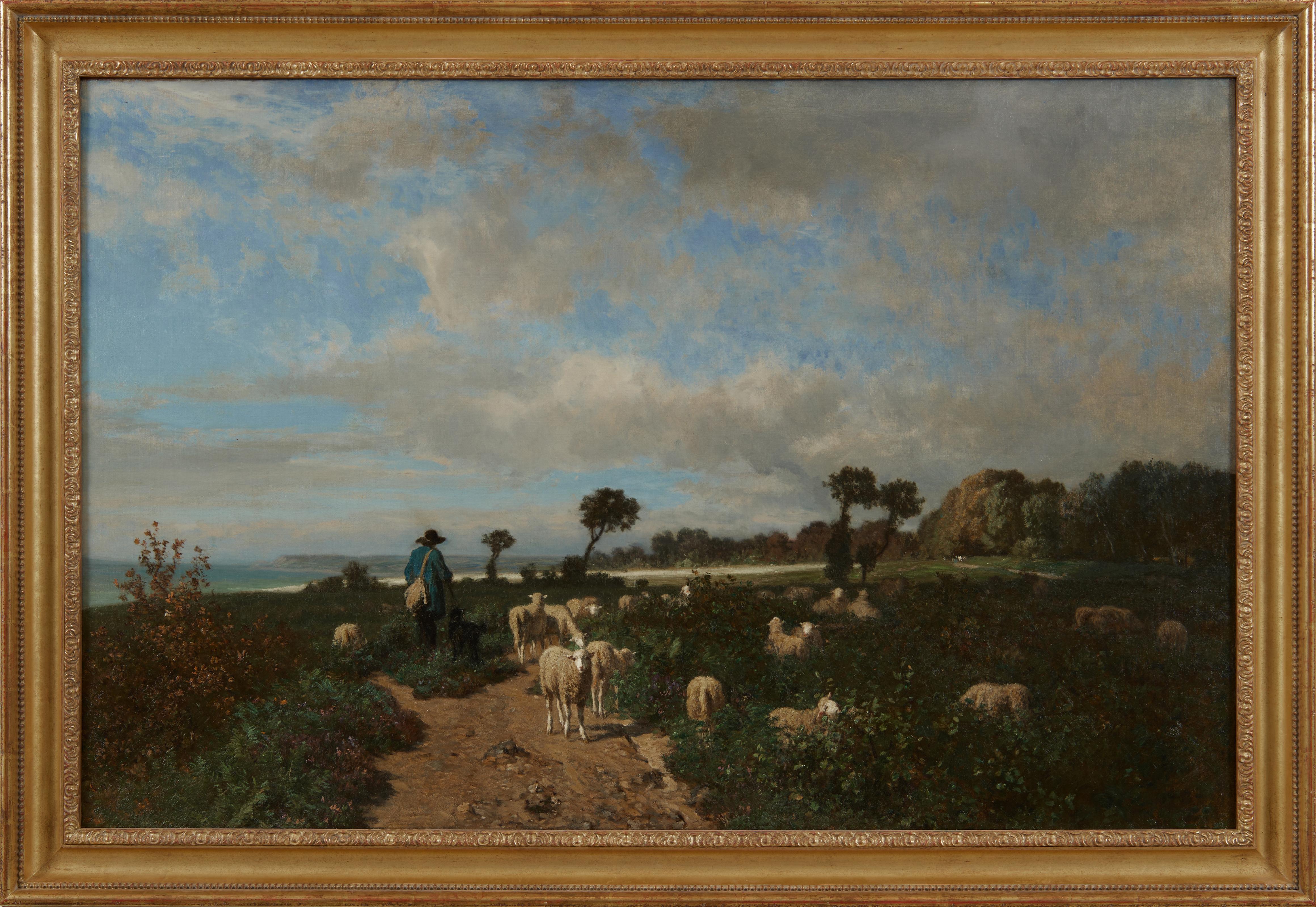 Le Berger et la Mer (The Shepherd and the Sea), 19th Century French Landscape
