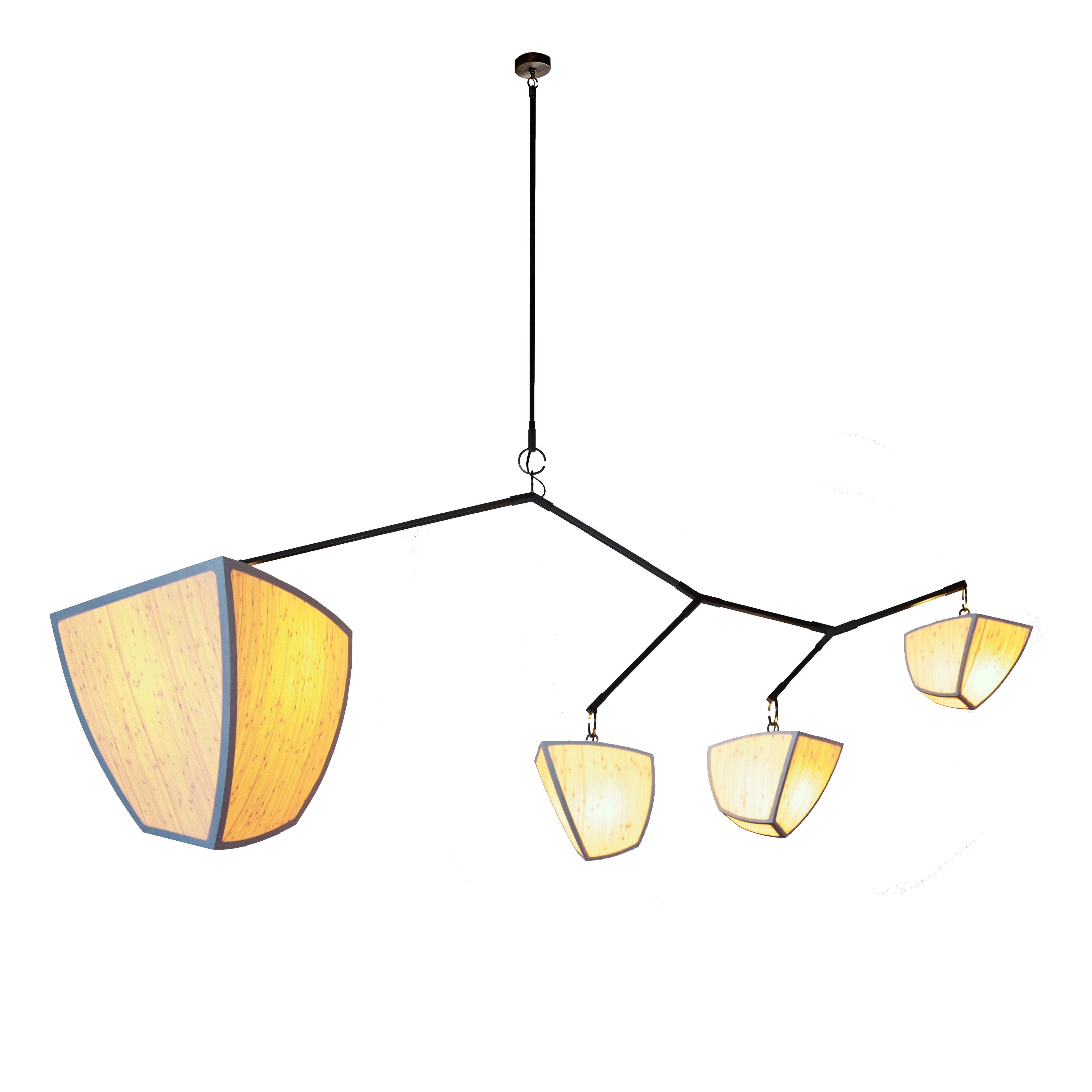 Bamboo Constantin 4: ABCG Mobile Chandelier, handmade by Andrea Claire Studio For Sale