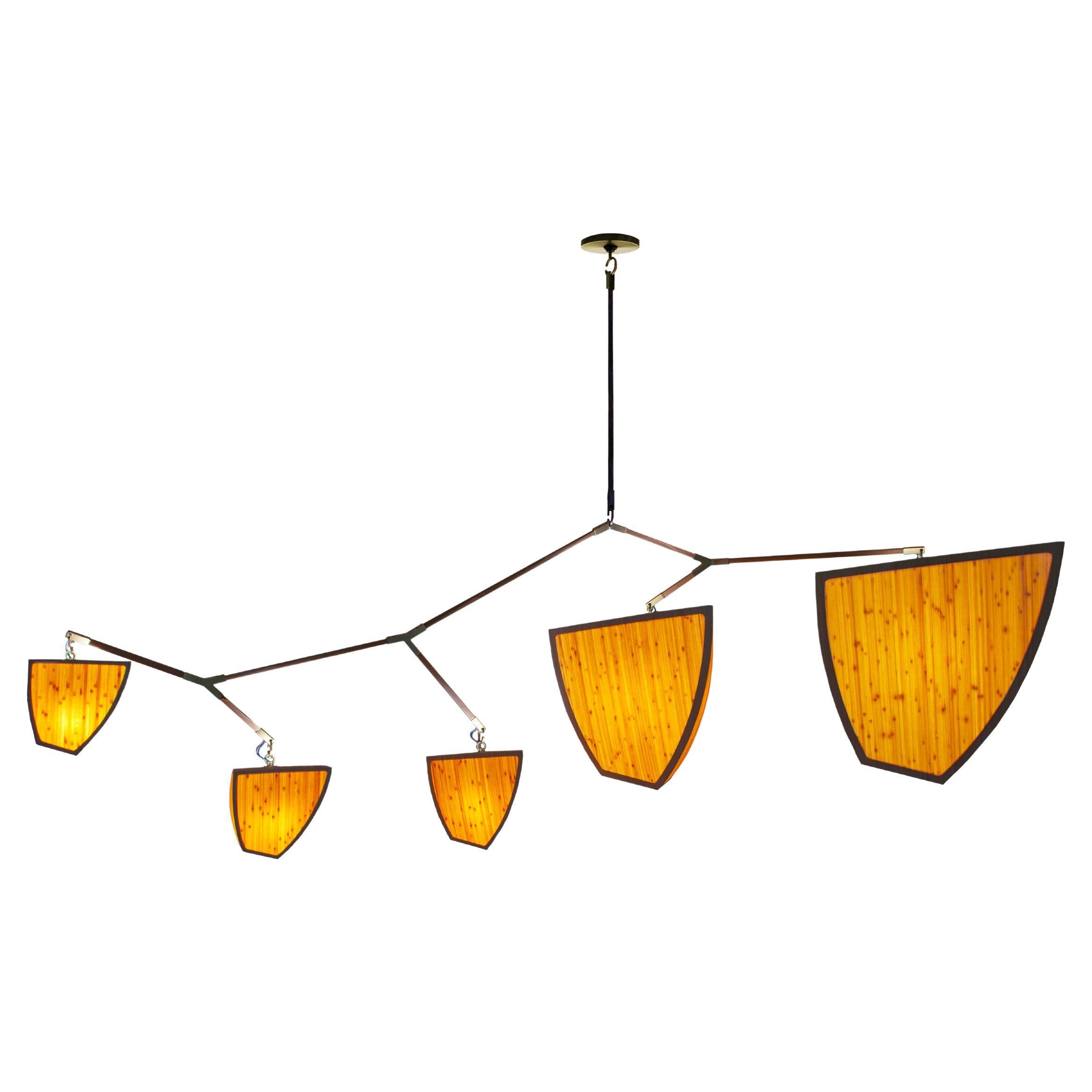 Bamboo Constantin 5: ABCFG Mobile Chandelier, handmade by Andrea Claire Studio