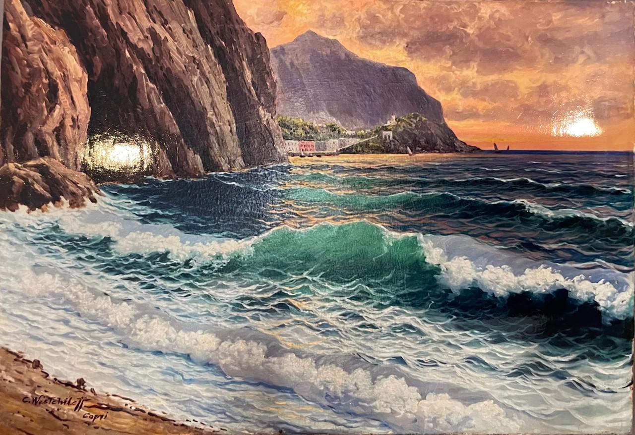 Constantin A Westchiloff Landscape Painting - "Capri"
