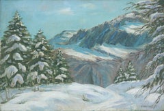 Landschaft des späten 19. Jahrhunderts - "Nach dem Schnee" 