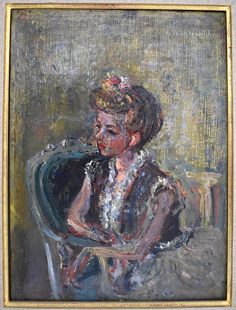 Portrait of the Artist's Wife, 1945 - Painting by CONSTANTIN Andreevic TERECHKOVITCH 