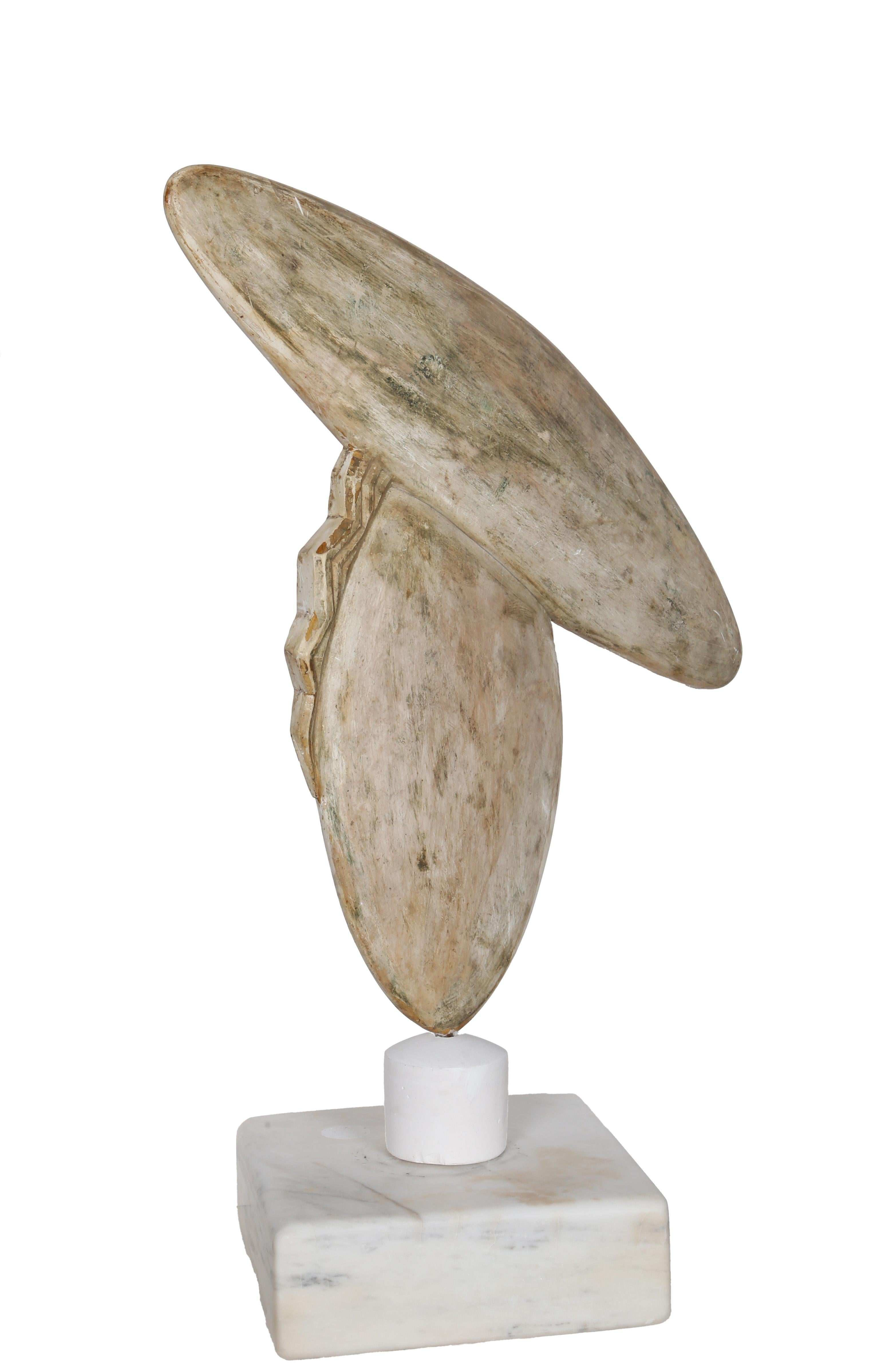 Carmen, Washington: Plaster Sculpture with Marble Base by Constantin Antonovici For Sale 2
