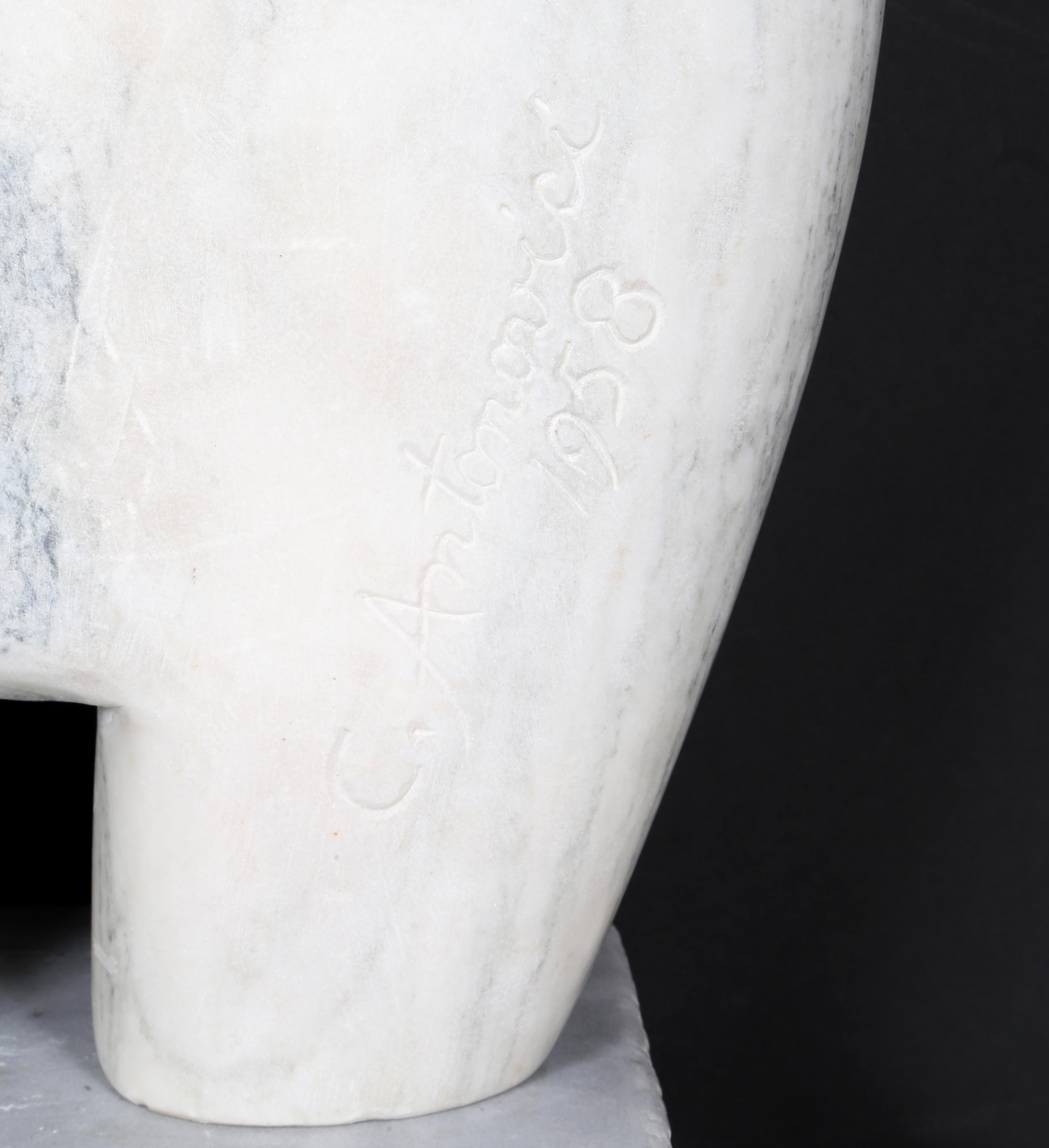Girl Torso, Modern Marble Sculpture by Antonovici For Sale 4