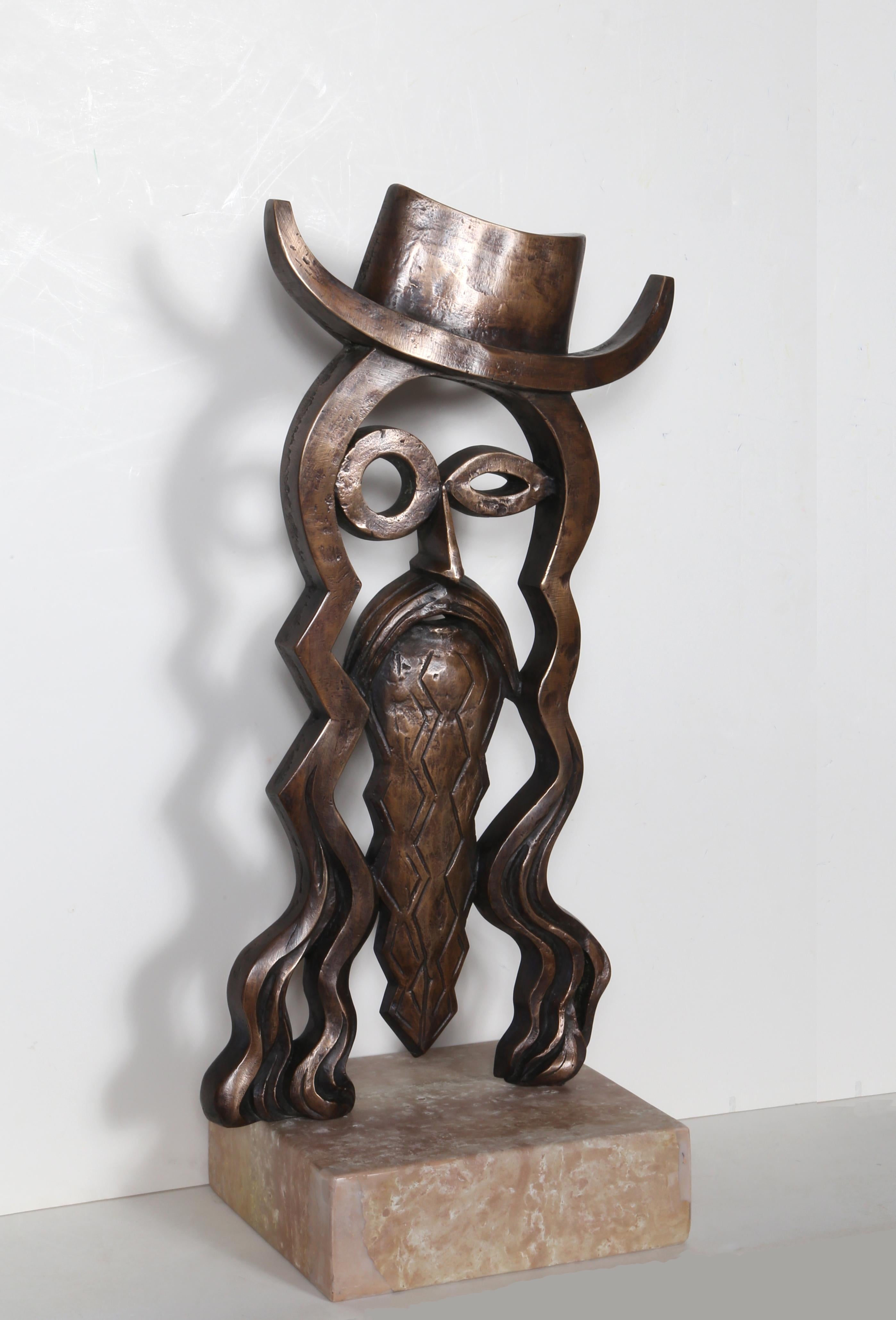 Hippie, Modern Bronze by Antonovici 1970 - Sculpture by Constantin Antonovici