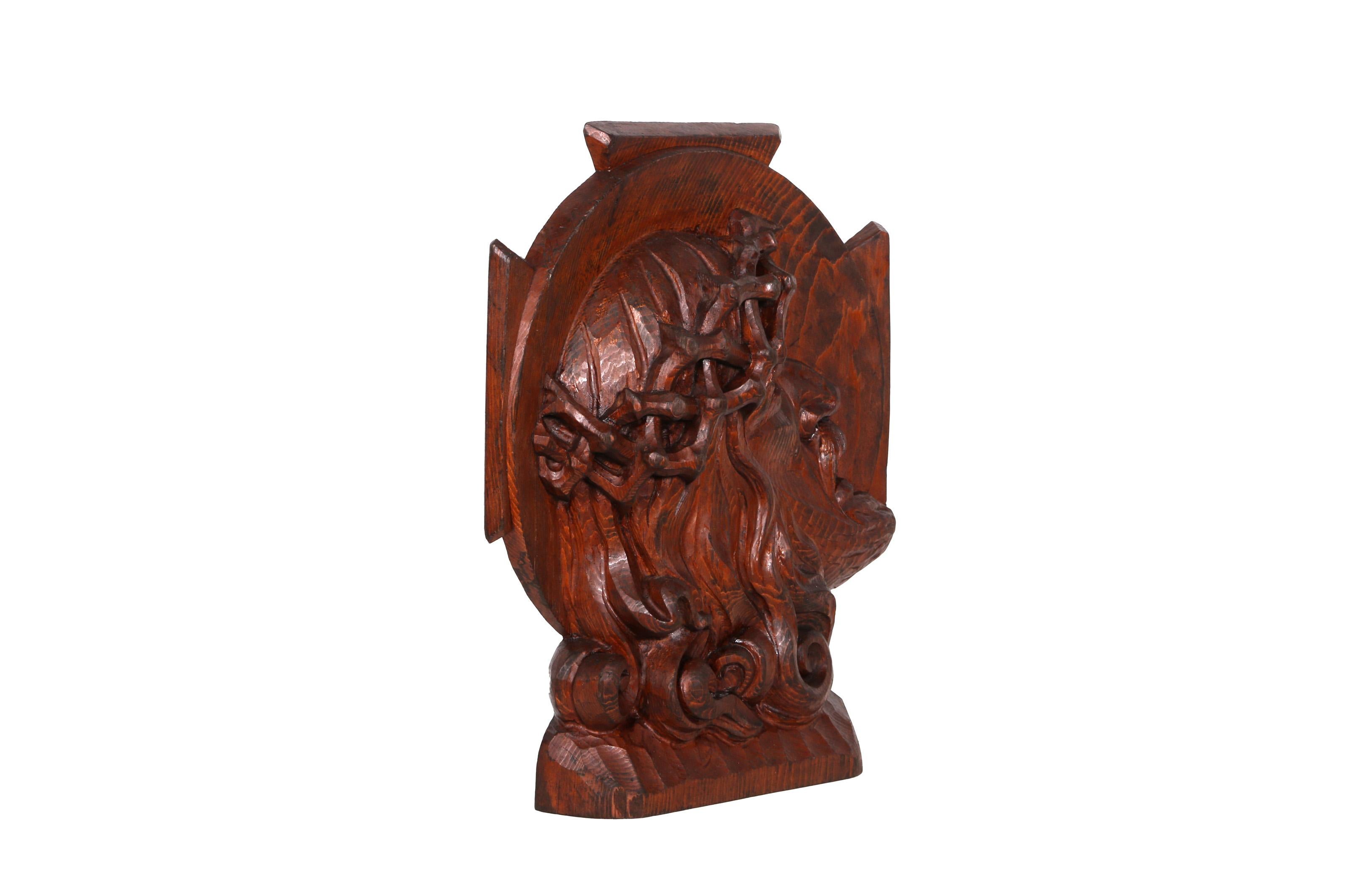 Jesucristo, Escultura de madera tallada a mano por Constantin Antonovici en venta 4