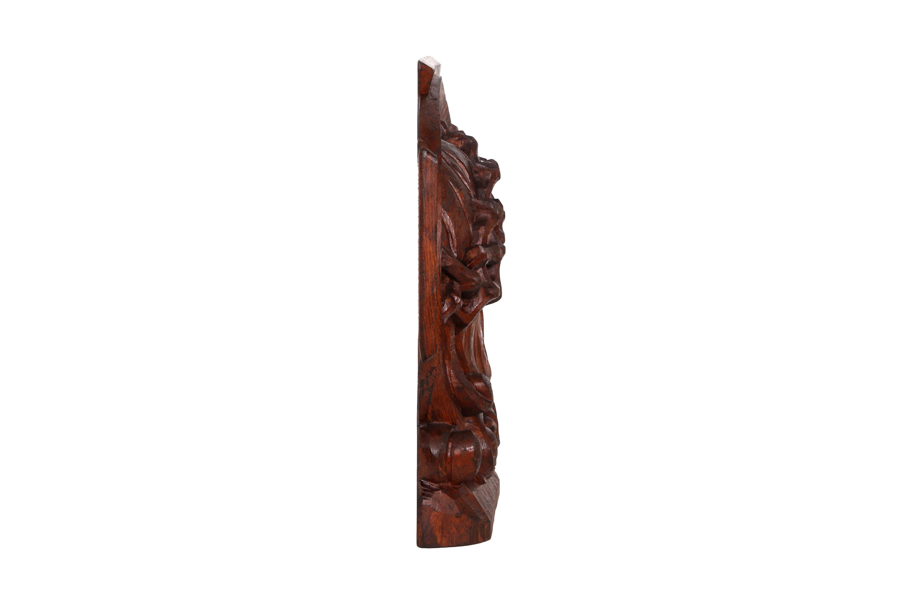 Jesus Christ, Hand Carved Wooden Sculpture by Constantin Antonovici For Sale 5
