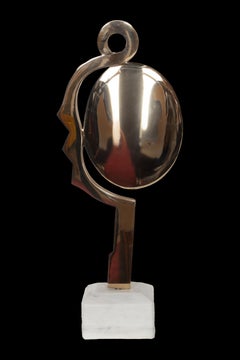 Chica con cola de caballo, Bronce moderno de Antonovici 1976