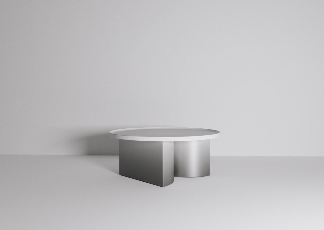 Czech Constantin Center Table Made of Steel Alloys with Gradient For Sale