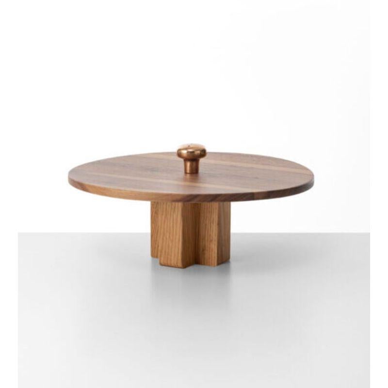 Constantin Centerpiece by Colé Italia with Agustina Bottoni
Dimensions: H.10/13 Ø 28 cm
Materials: In solid brushed Wood: oak stained black base; natural oak top

Also available: In marble: Marquina black marble base and Carrara Marble
