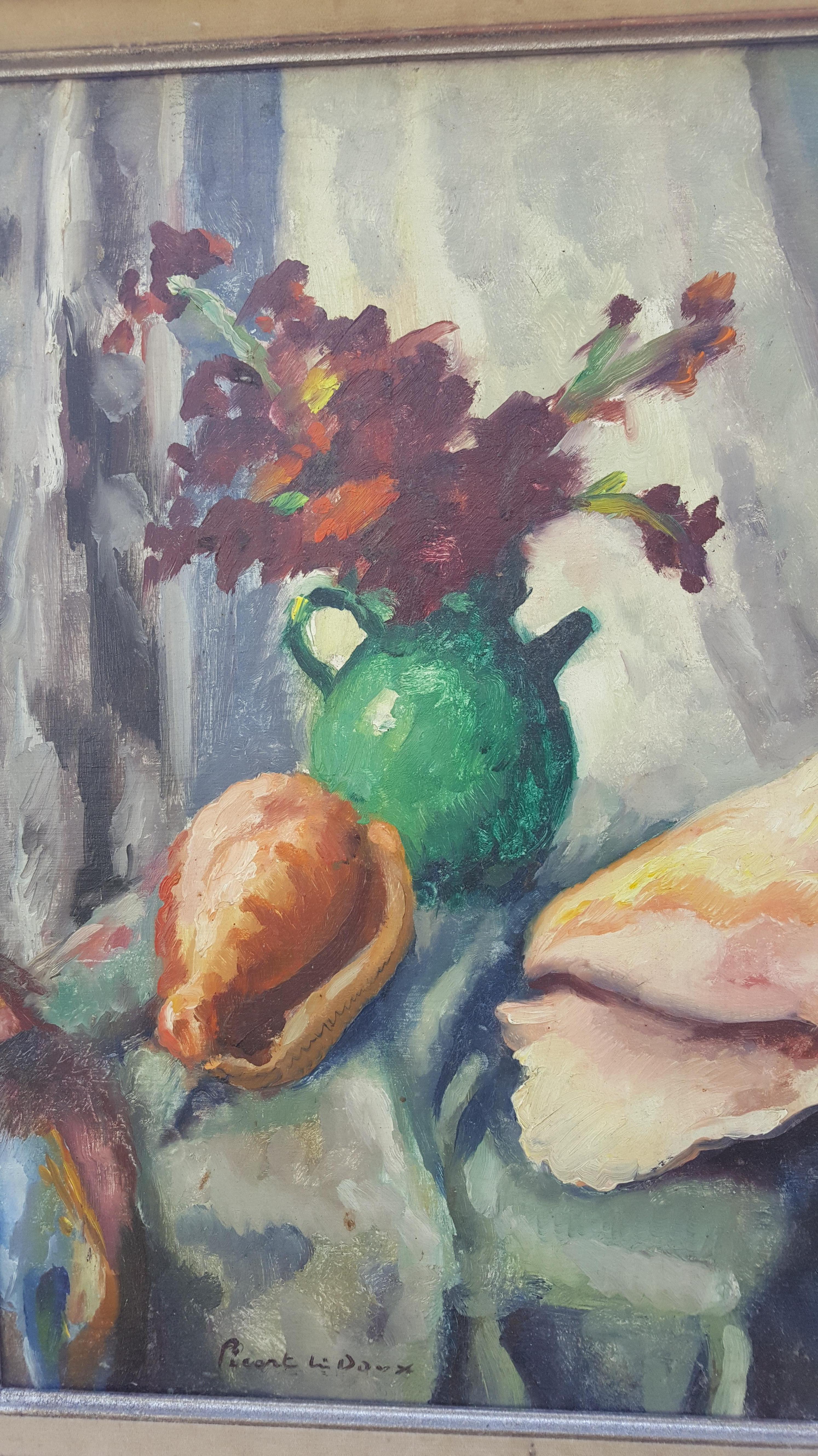 Still life with Shell - Painting by Constantin FONT