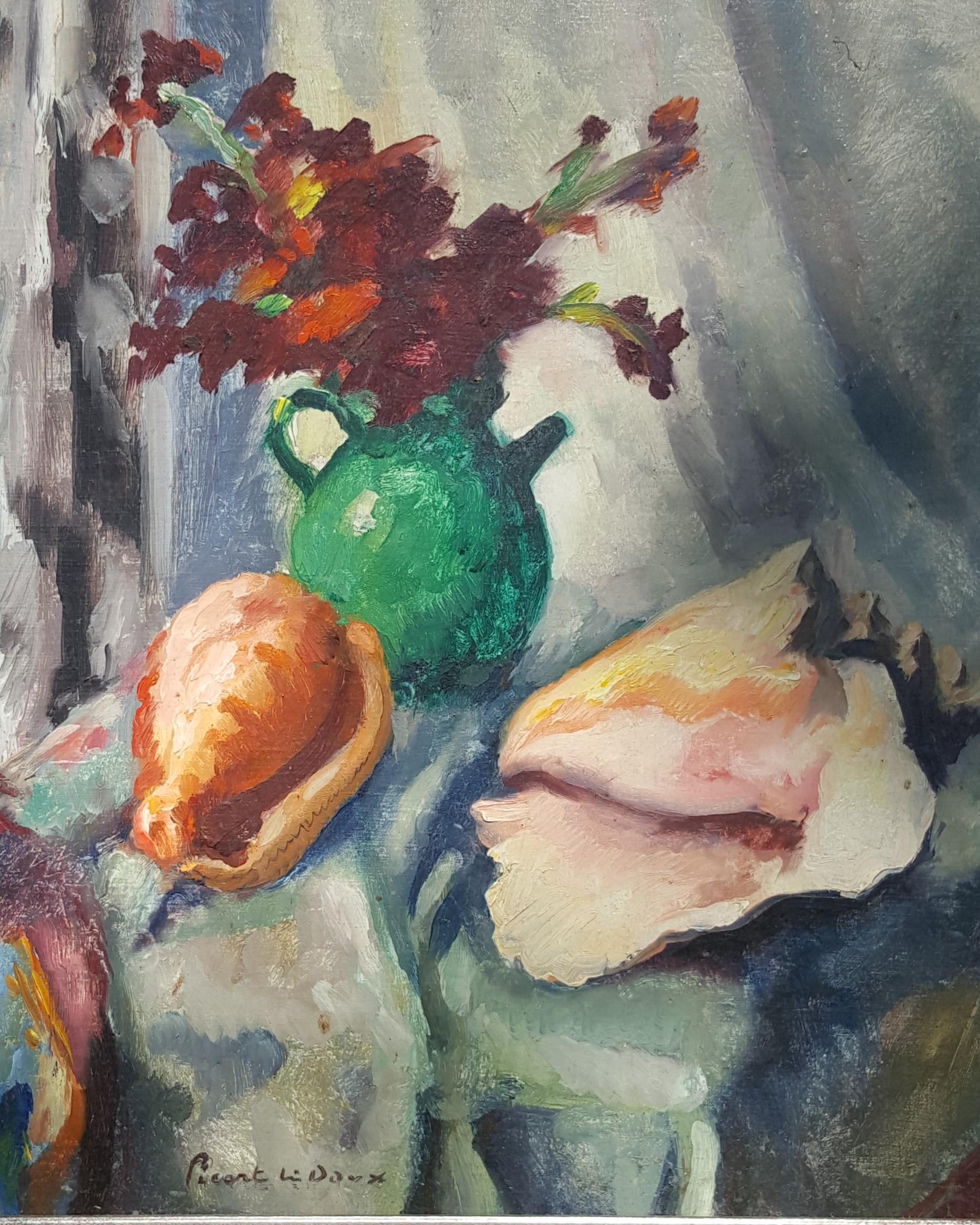 Still-Life Painting di Constantin FONT - Natura morta con conchiglia