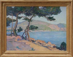 View of the South of France, original oil on canvas, French impressionist